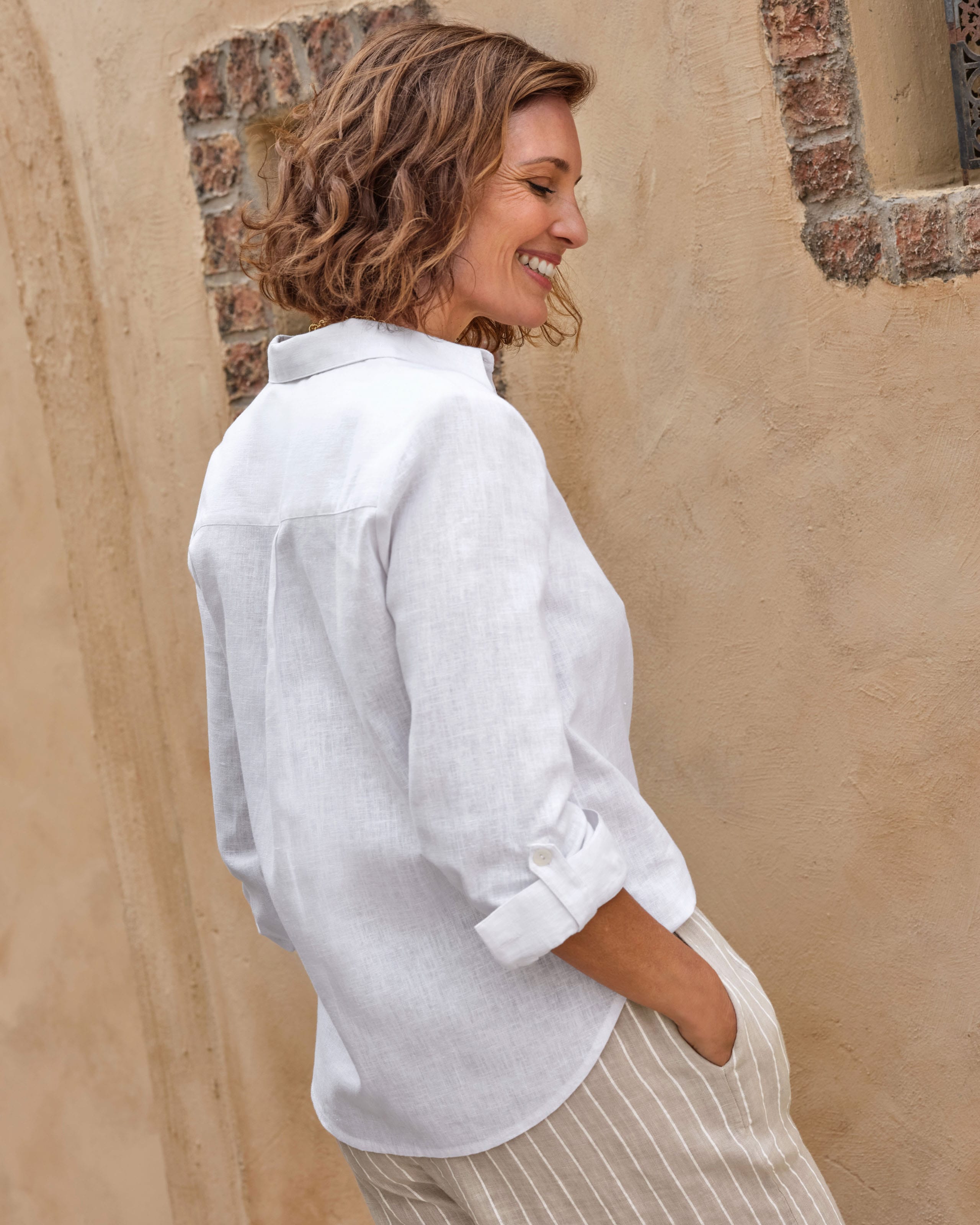 White Linen- Lyocell Shirt