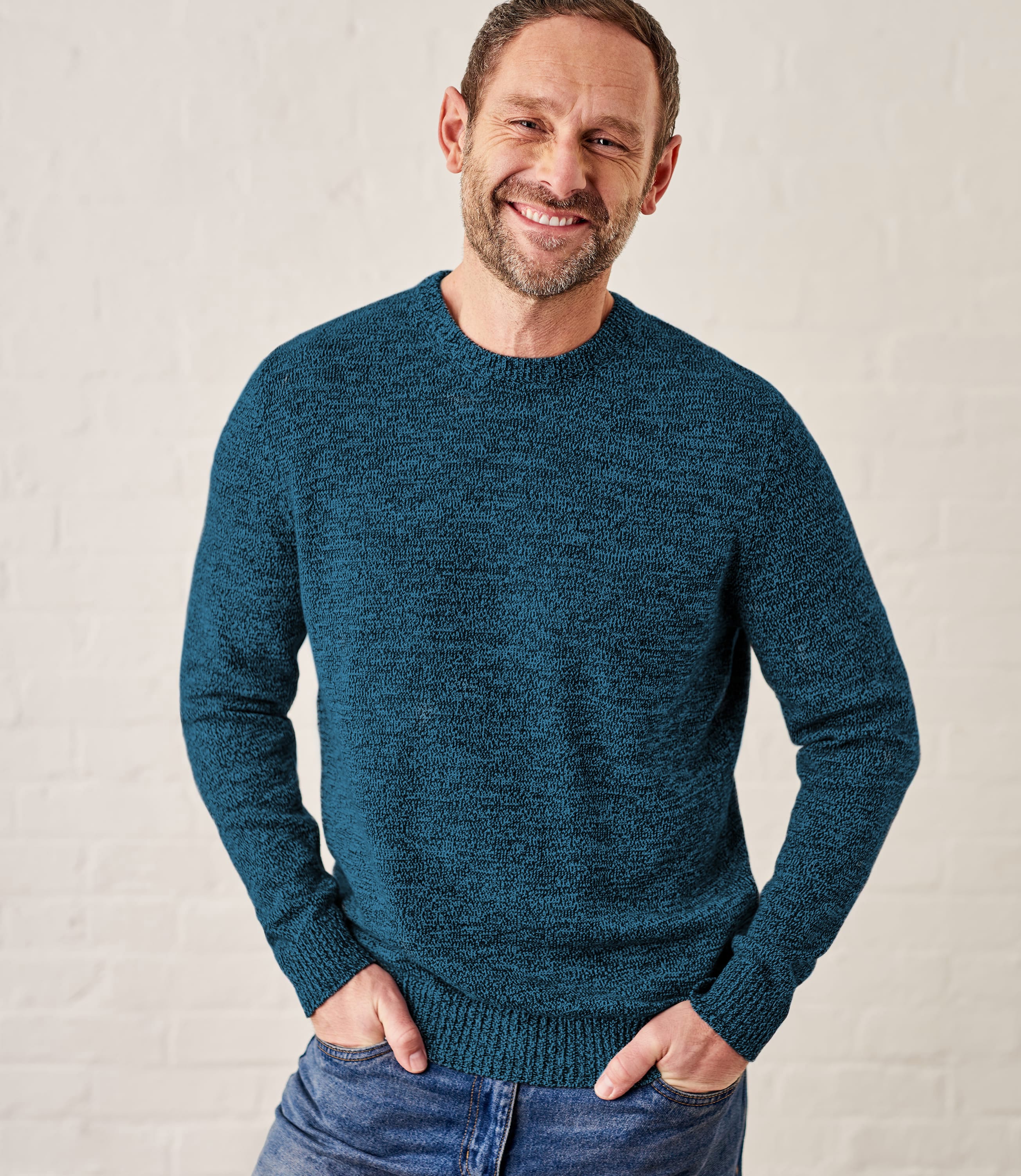 Lake | Mens 100% Cotton Crew Neck Jumper | WoolOvers AU