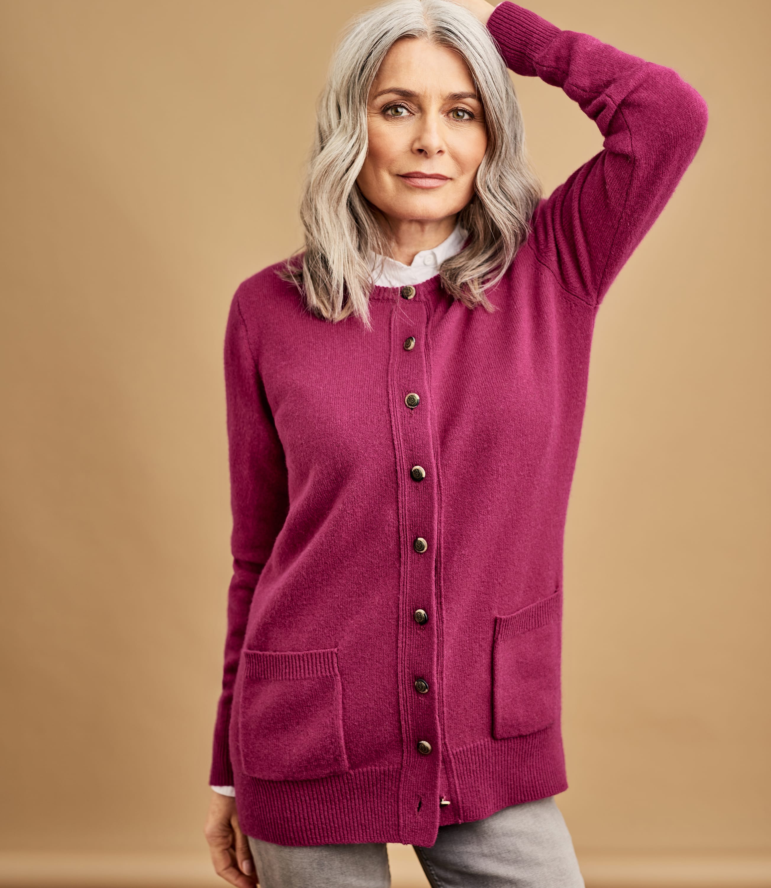 Purple Cardigans | Cable Knit Cardigans | WoolOvers US