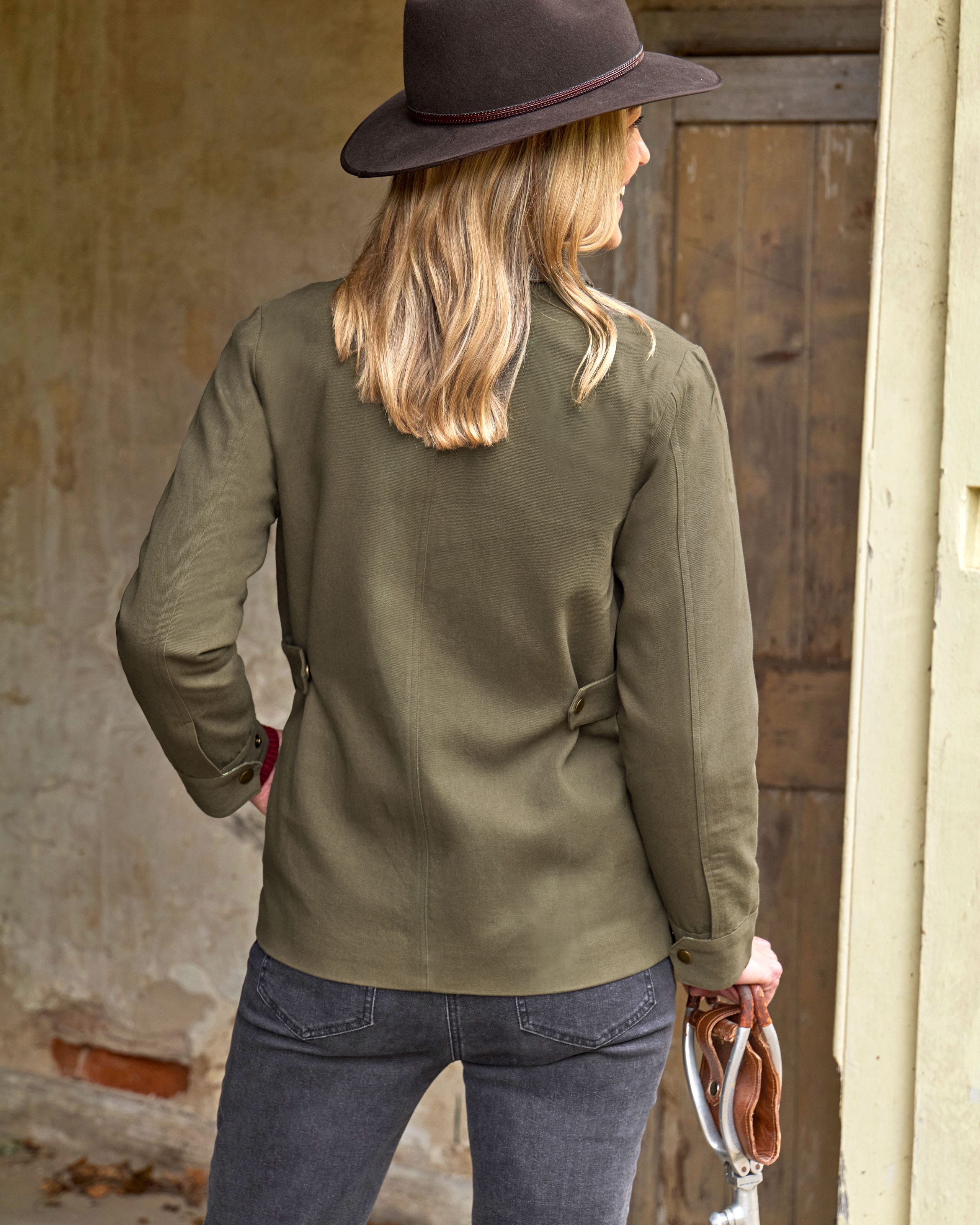 Wool-Cotton Blended Collared Jacket main image 1