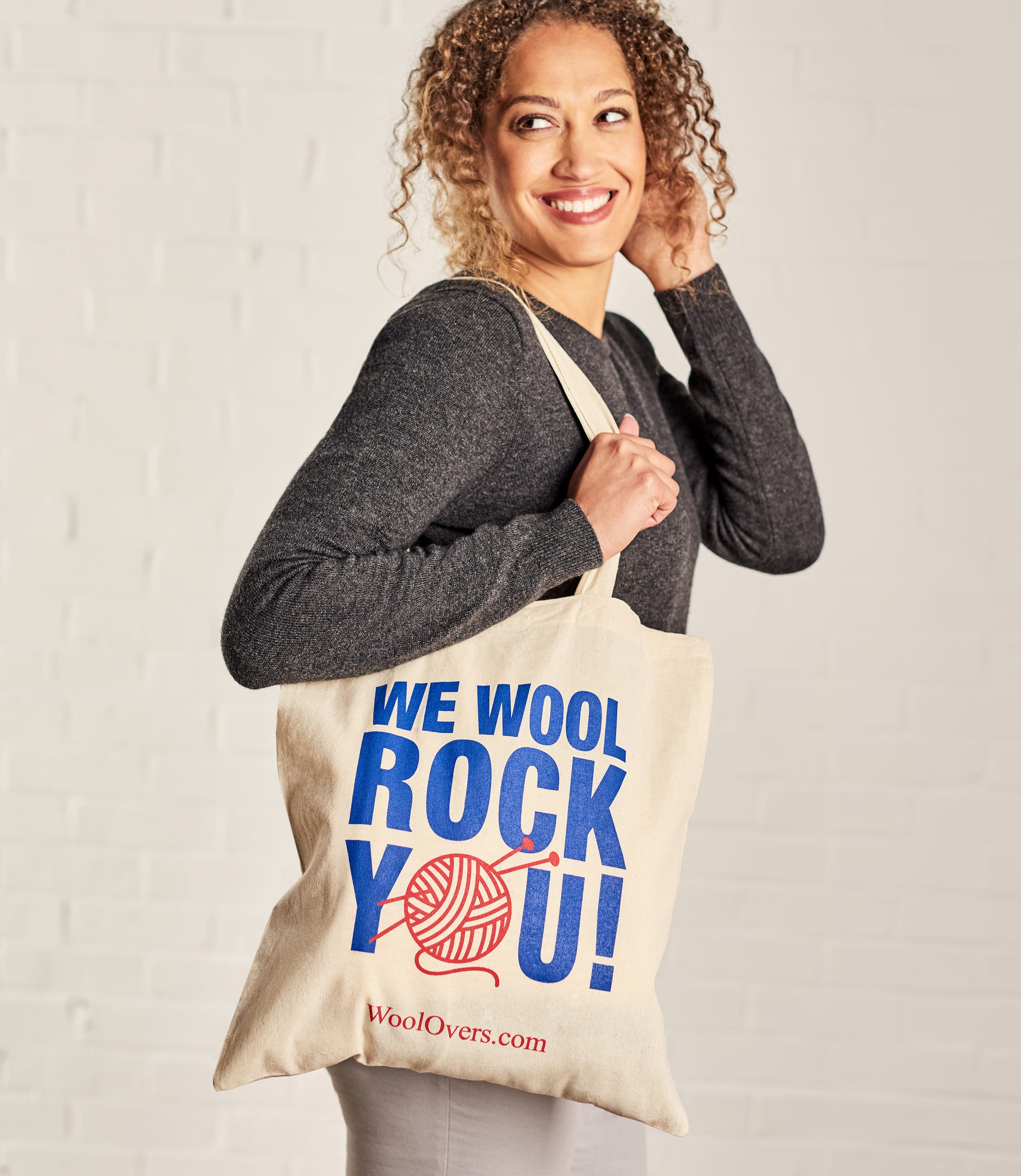 Sac de shopping en coton Imprimé 1size We Wool Rock You