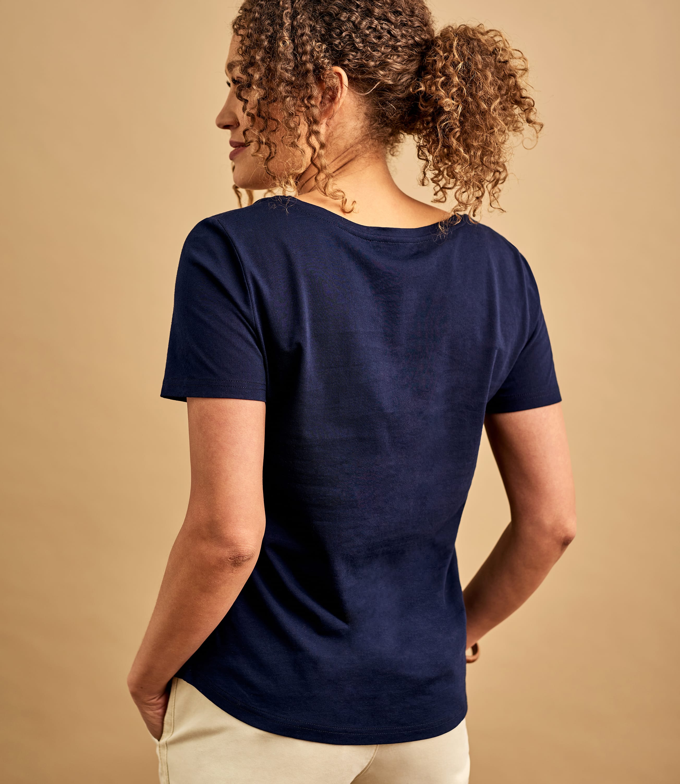 Download Navy | Womens Jersey Scoop Neck Short Sleeve T-Shirt ...
