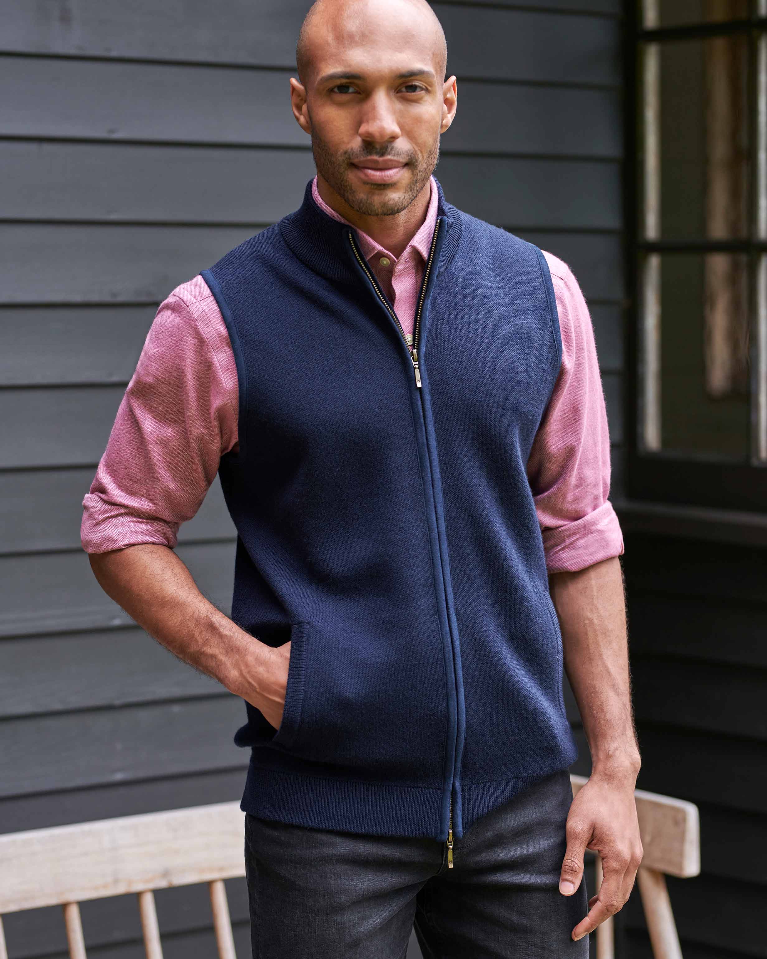 Chemisier Sans Manches Gian Vargian Taille 36 - Coton, Bleu Et Blanc, Occasion Très Bon état