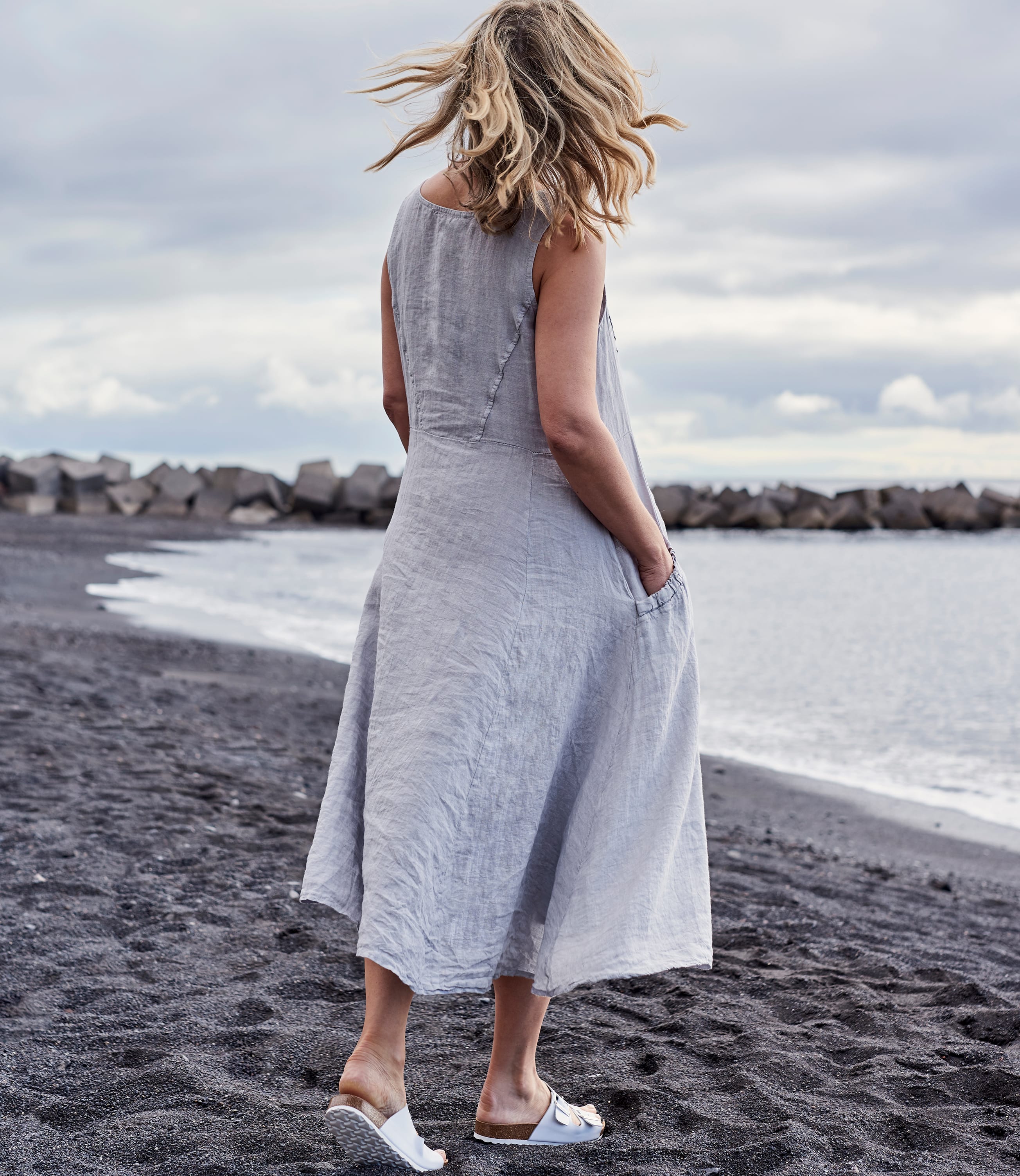 grey pinafore womens