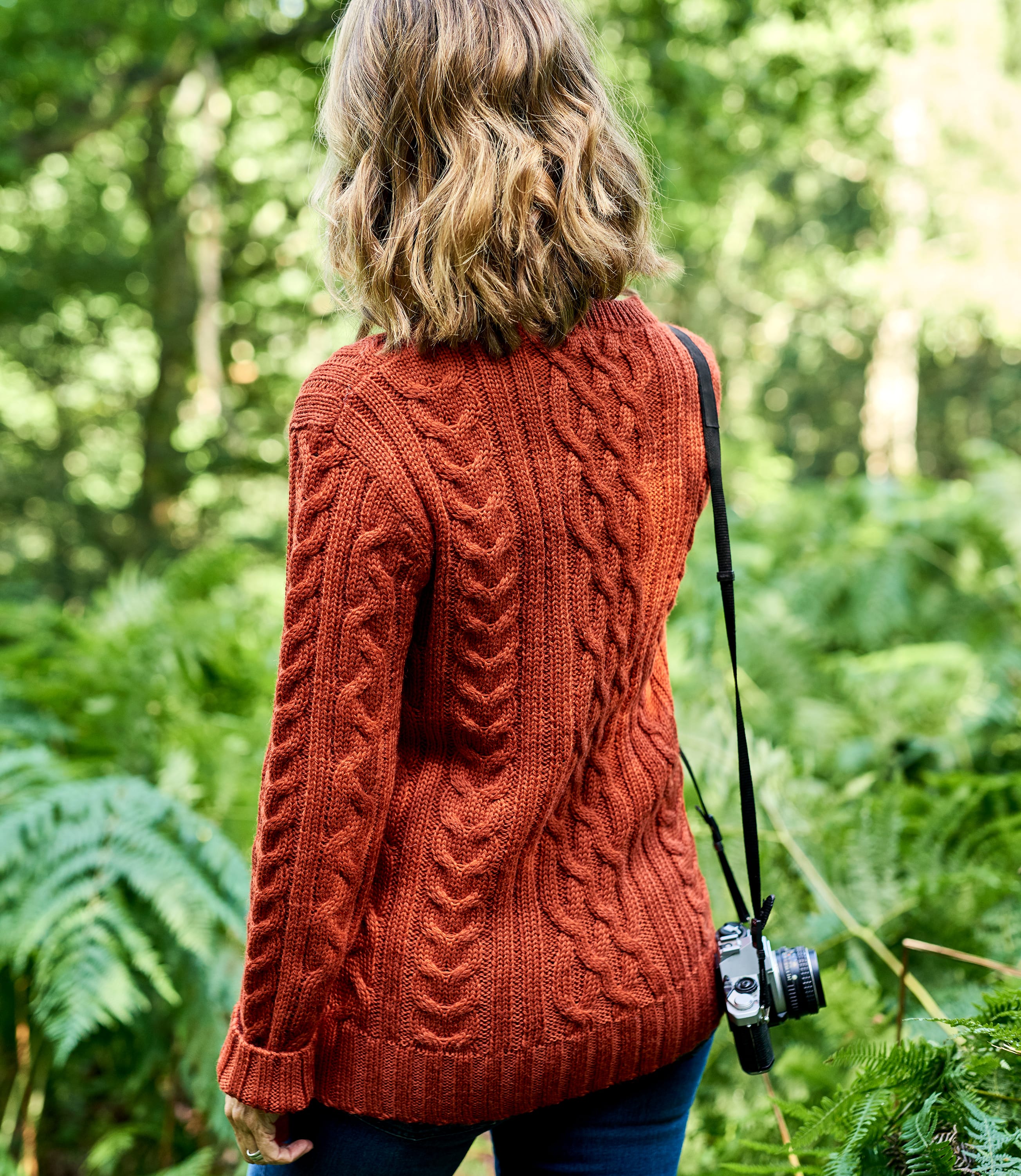 Autumn Leaf Pure Wool Womens Pure Wool Aran Sweater