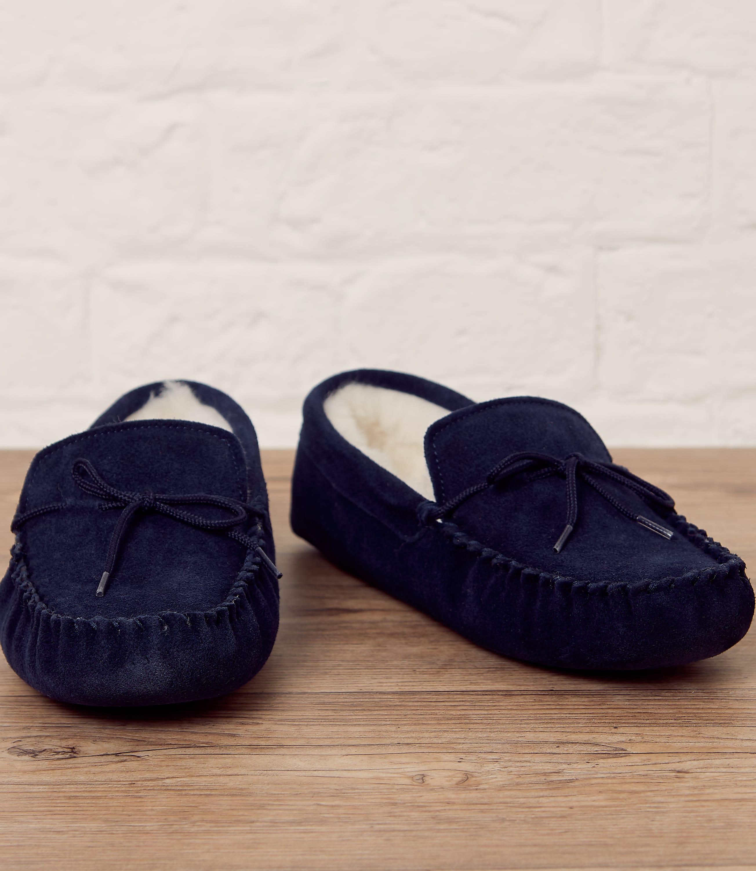 lambswool moccasin slippers