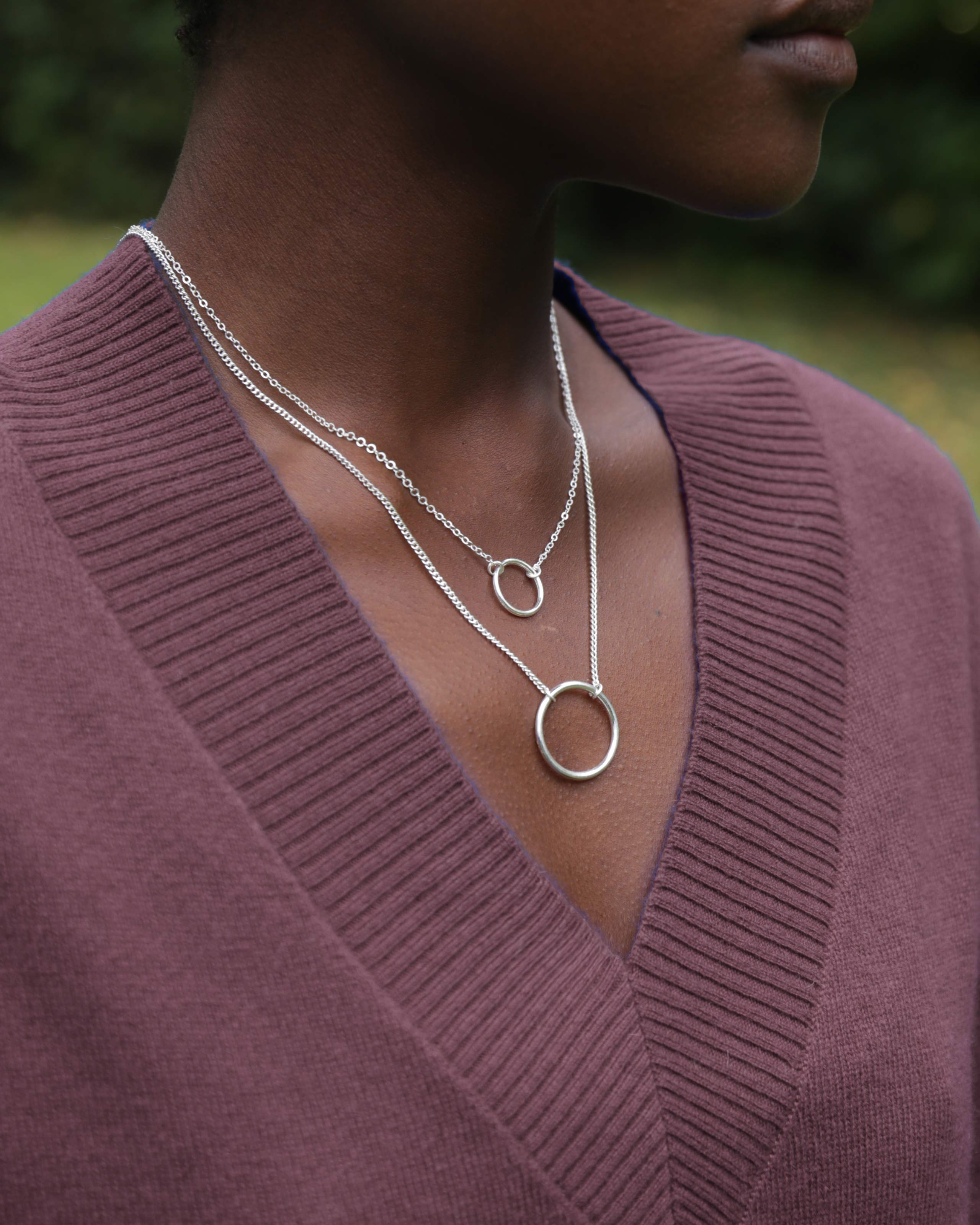 Collier Double Ras de Cou en Perles Femme