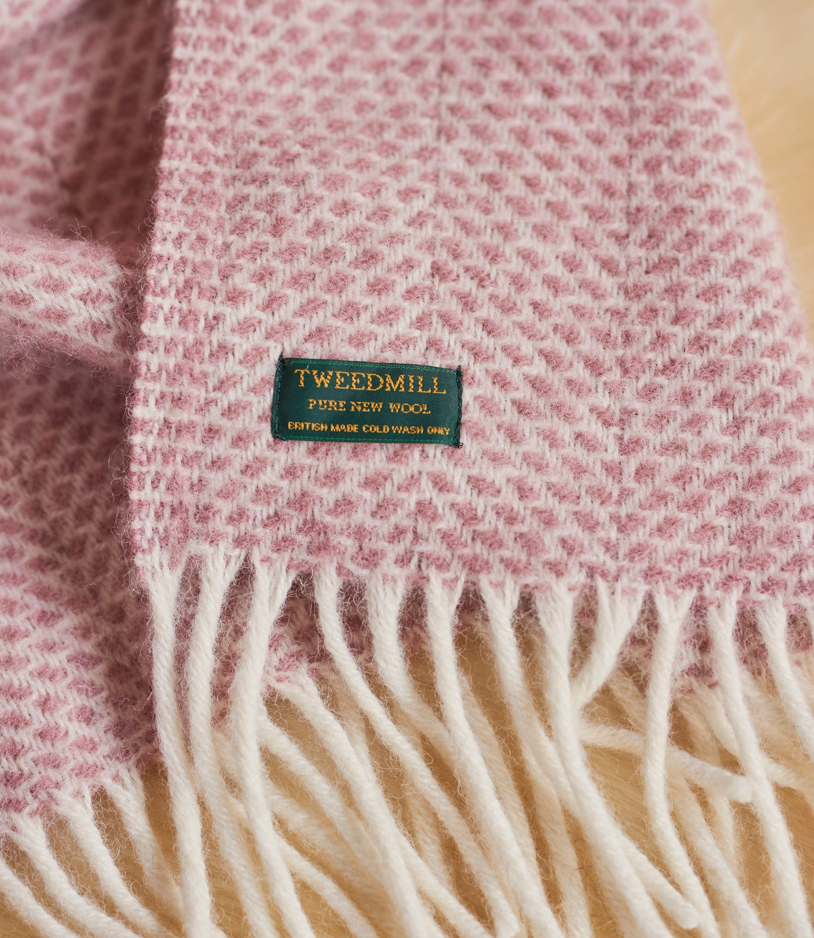 Dusky Pink Pure Wool Pure Wool Beehive Throw