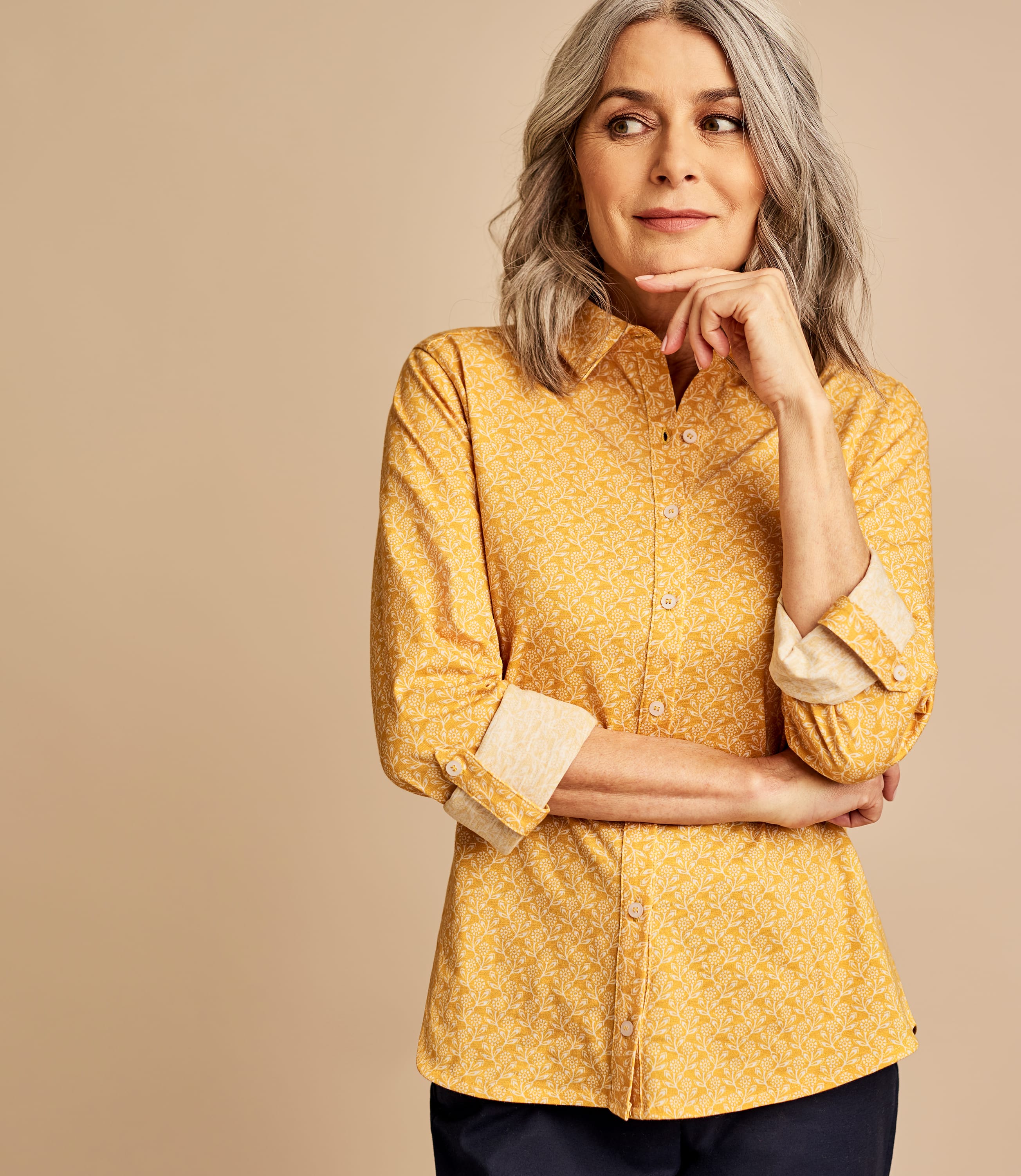 Saffron Geo Print Womens Jersey Shirt WoolOvers US