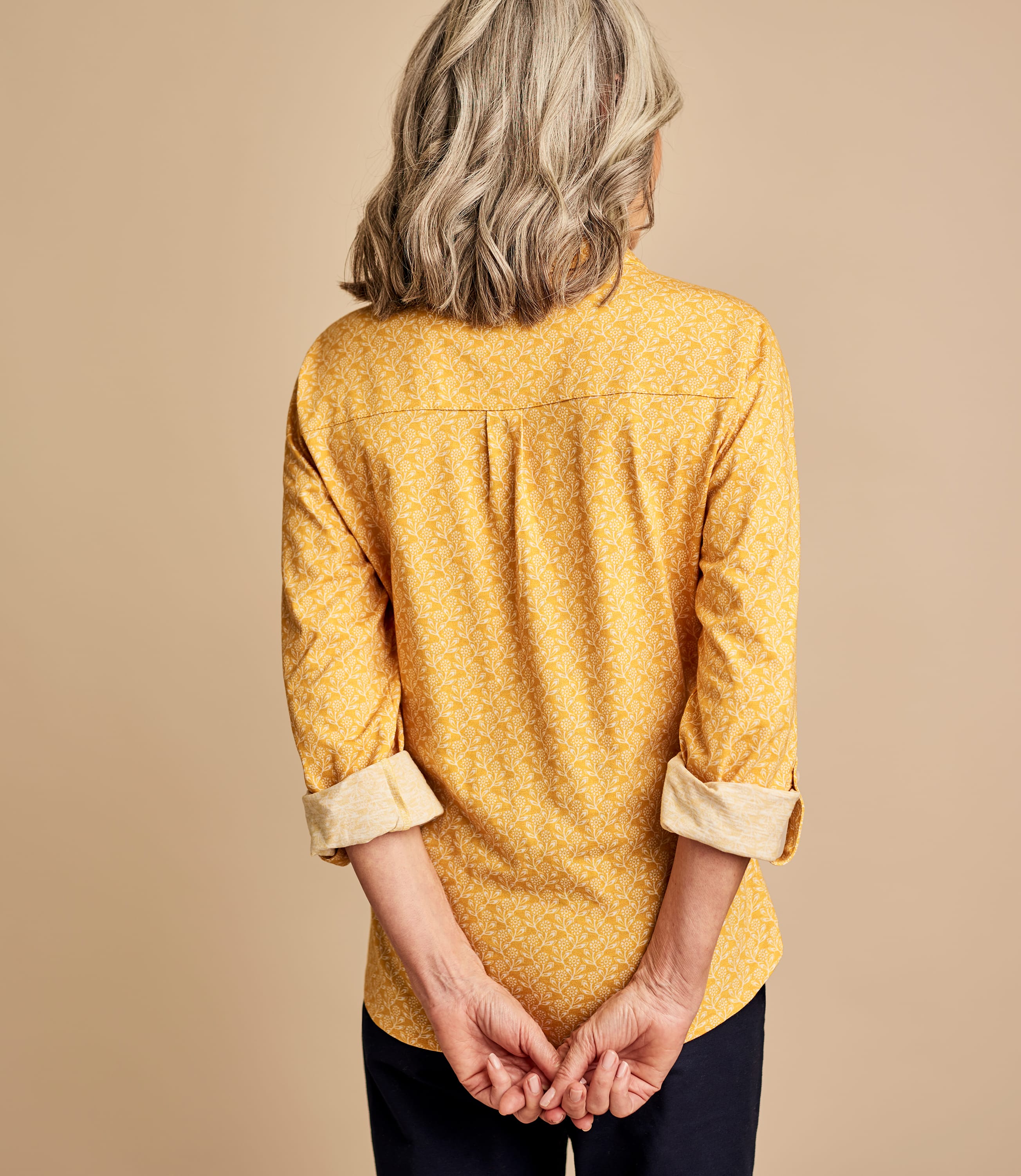 Saffron Geo Print Womens Jersey Shirt WoolOvers AU