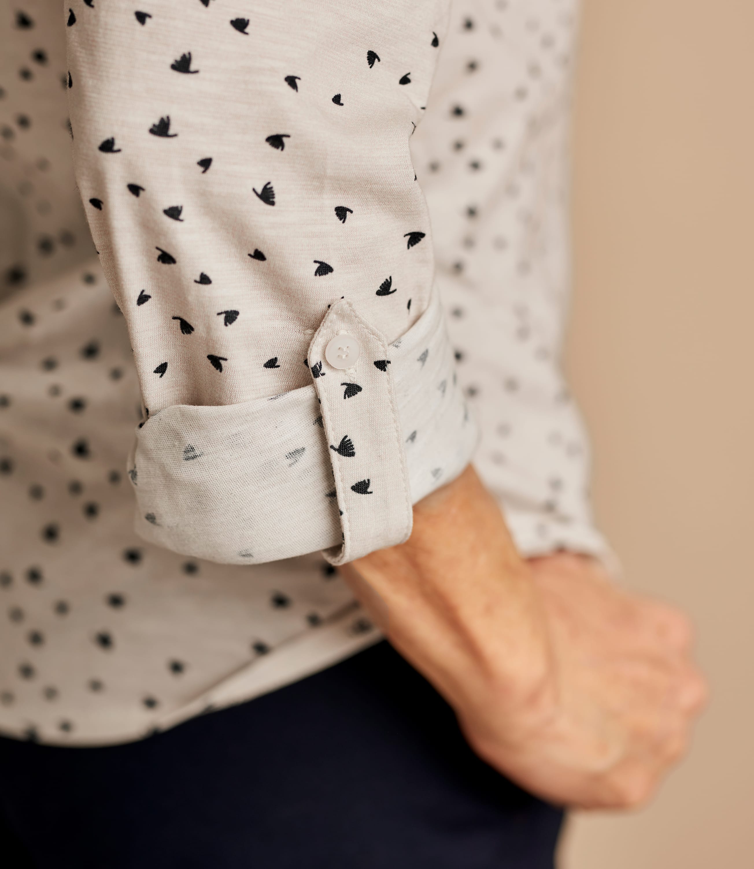 Klein Blatt Druck Jersey Hemd aus Baumwolle für Damen Woolover DE