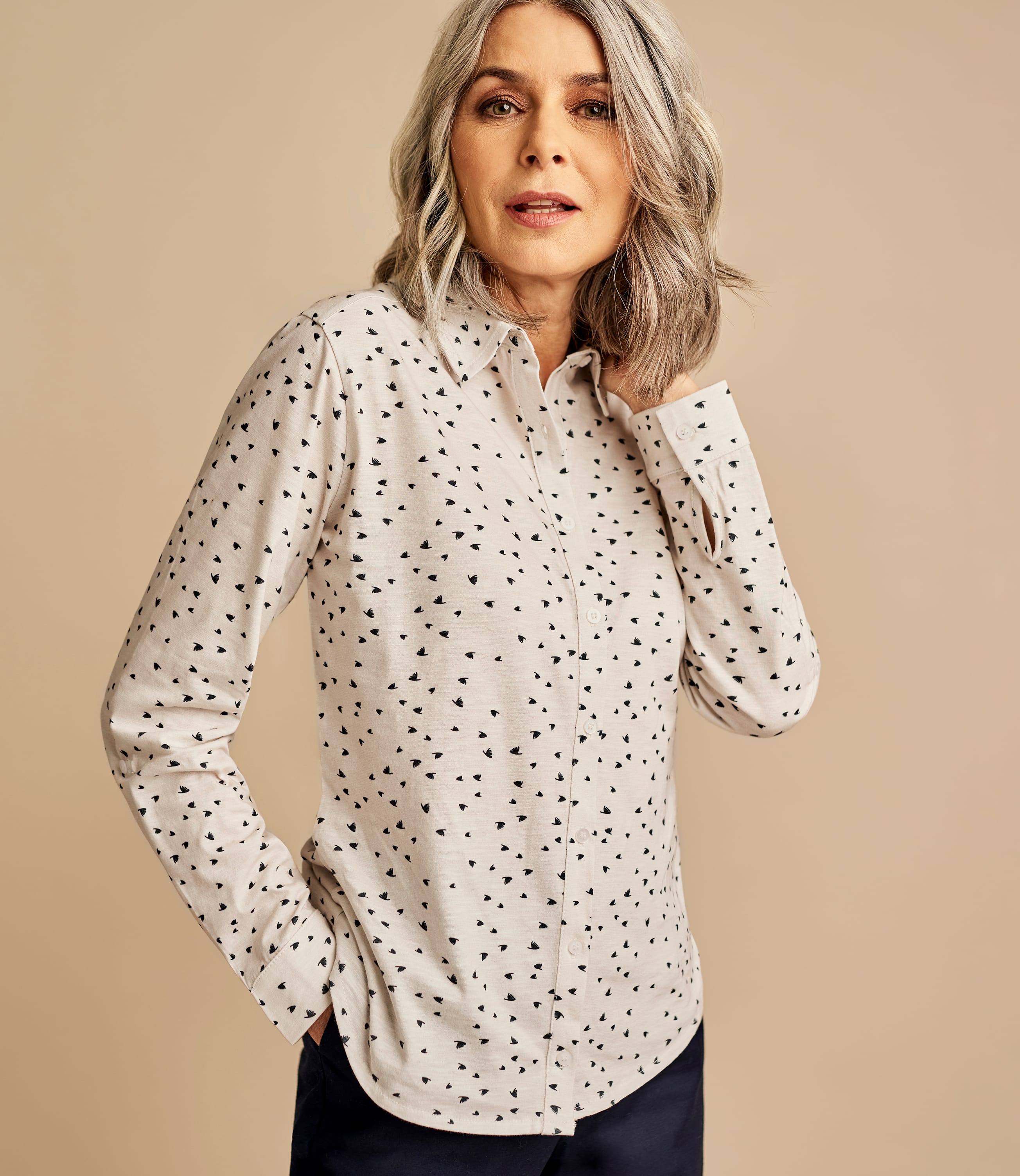 Mini Leaf | Womens Jersey Shirt | WoolOvers UK