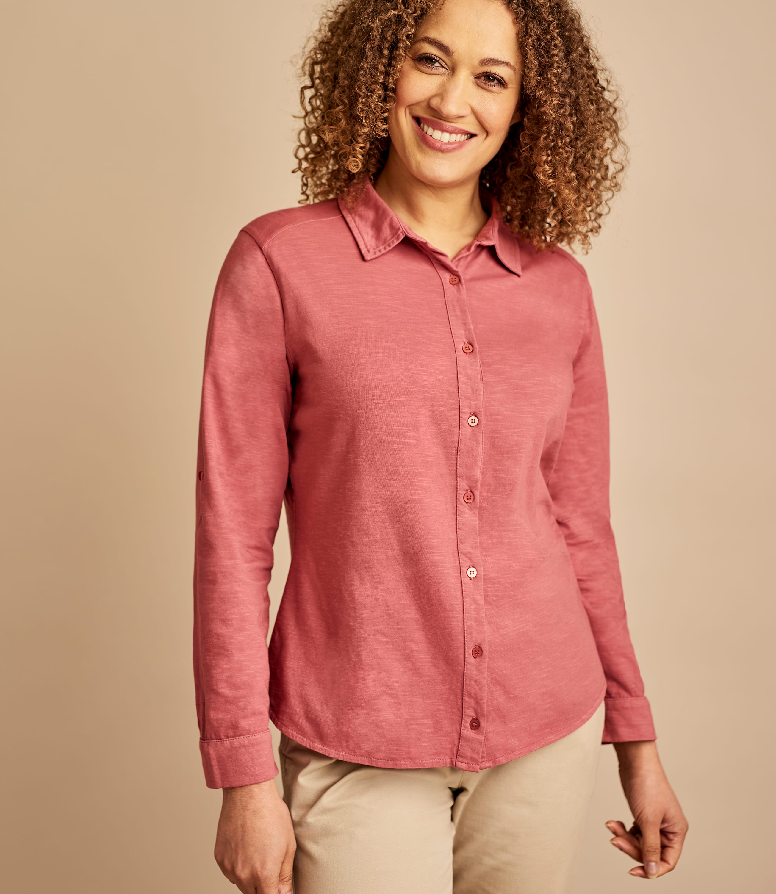 Pink Pure Cotton | Womens Jersey Shirt