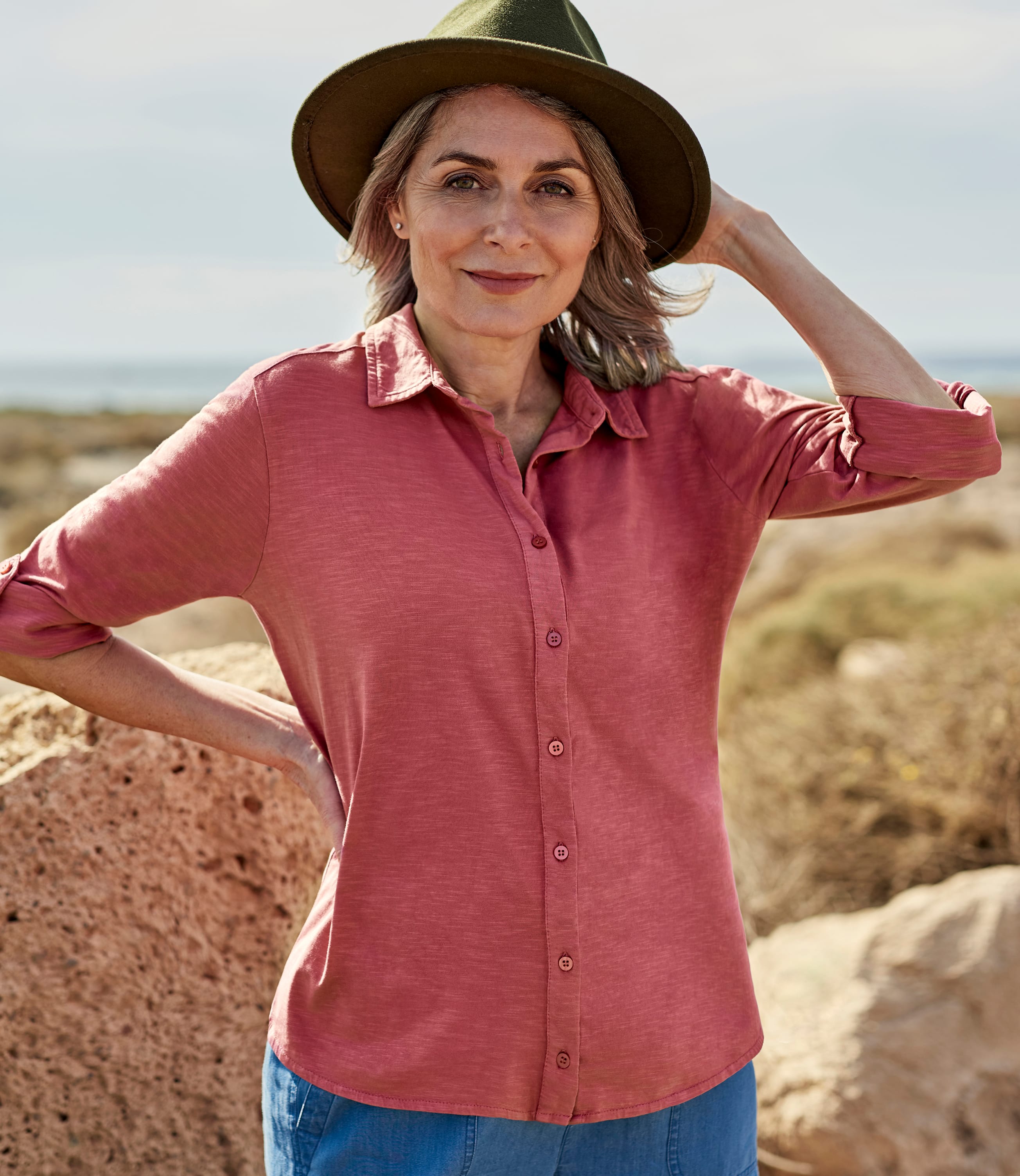 Pink Pure Cotton | Womens Jersey Shirt
