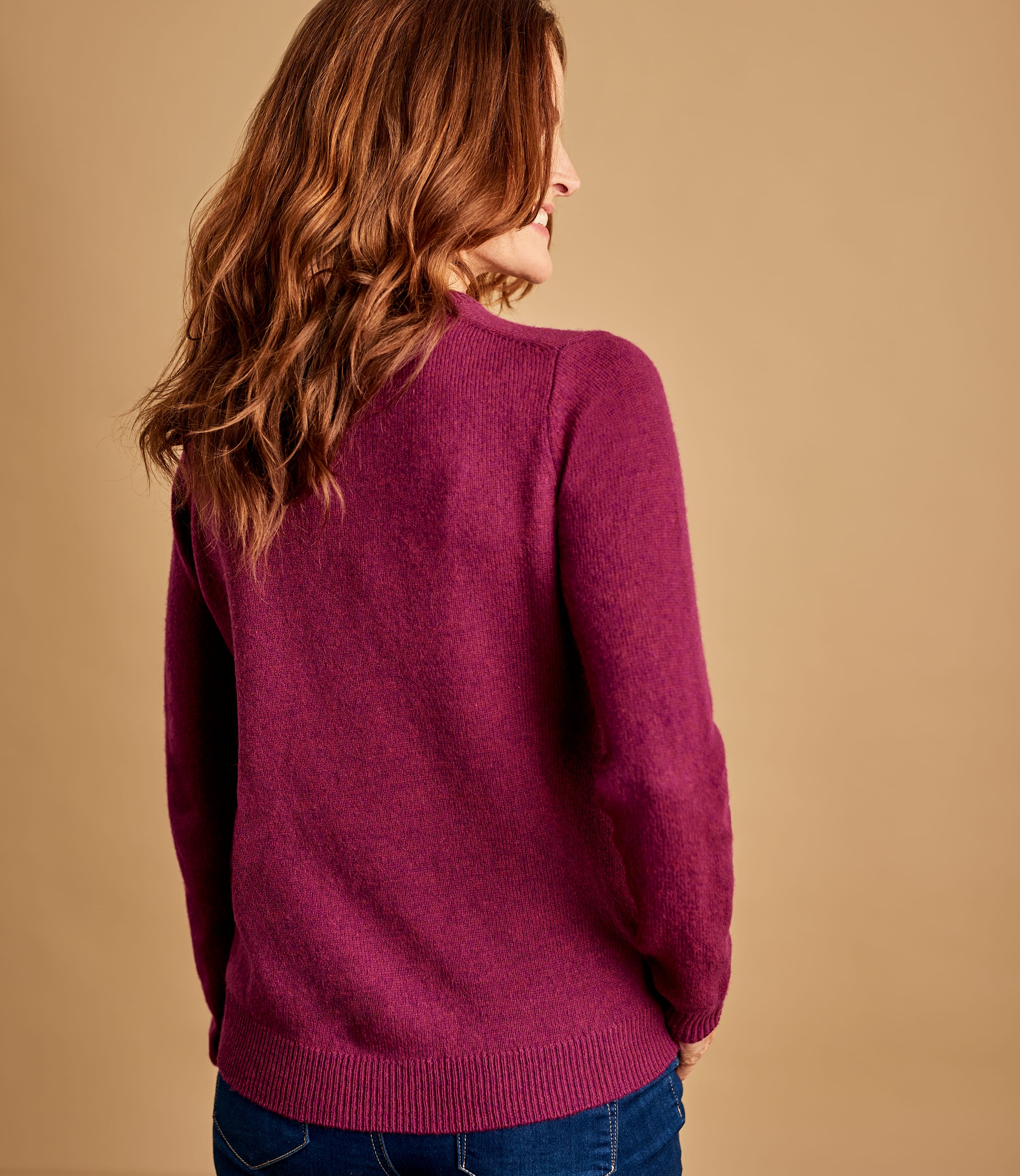 women's lambswool v neck jumper