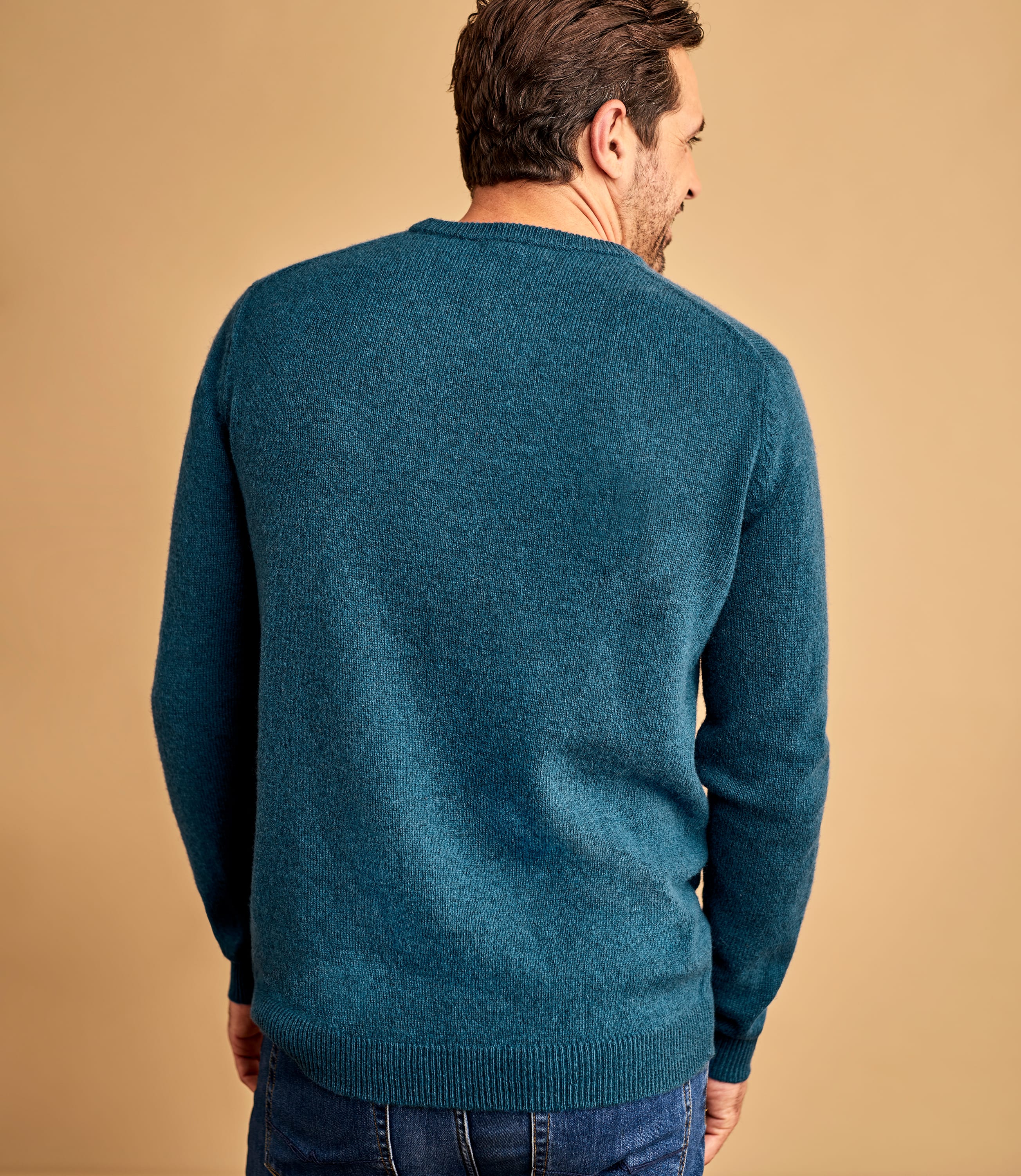 crew neck lambswool blend jumper