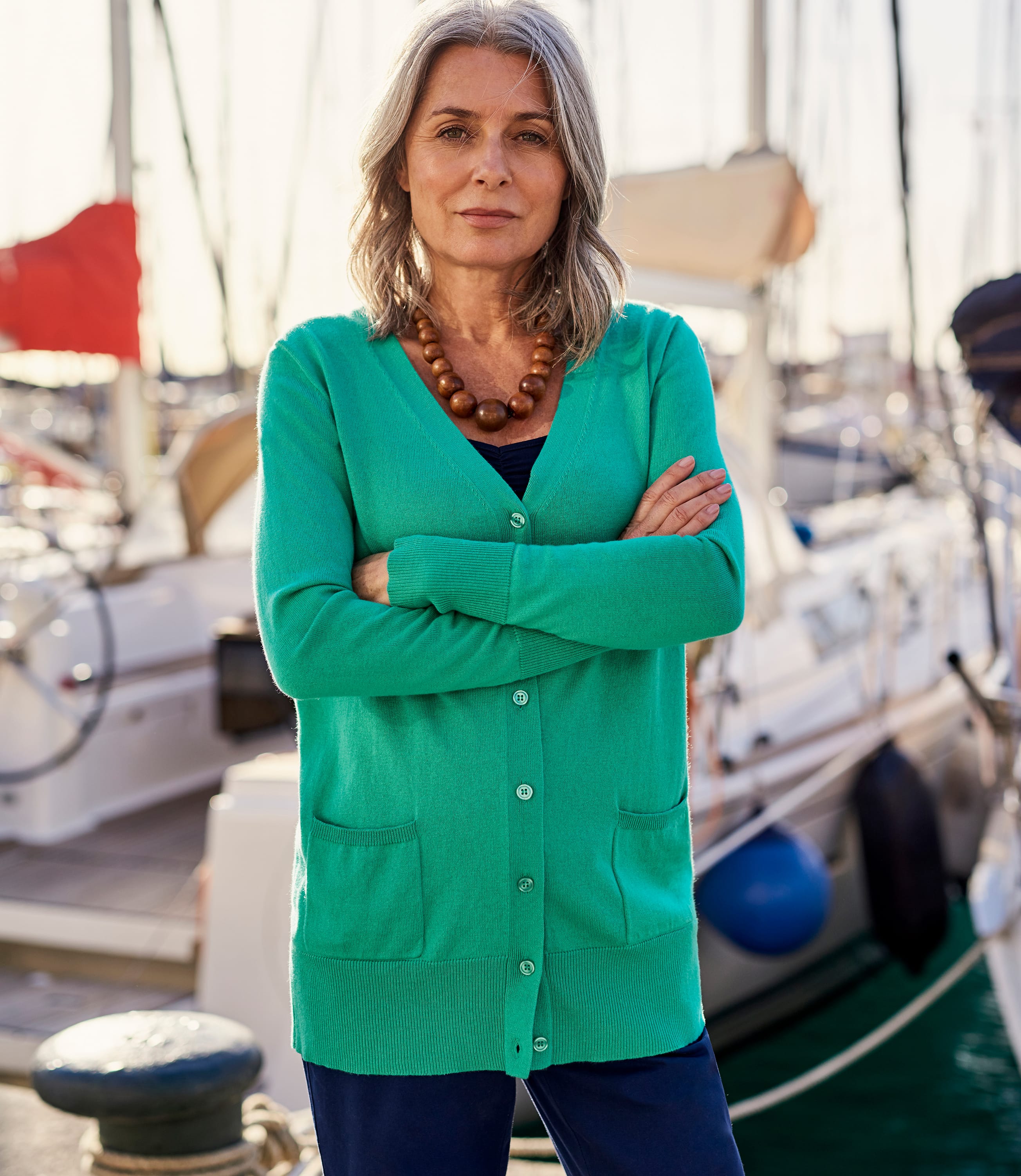 Jamila long white cardigan main image 0