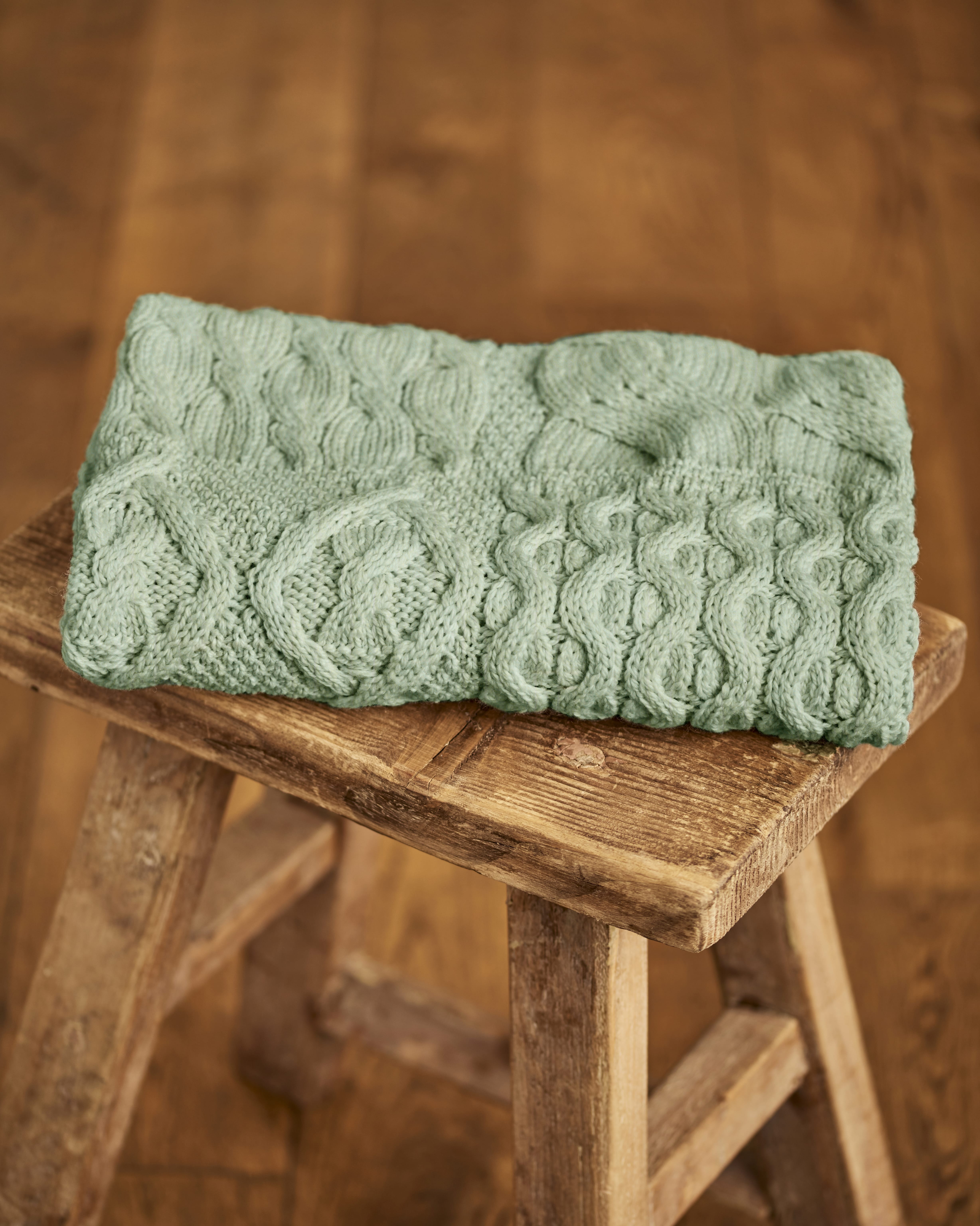 Seafoam Green Supersoft Merino Cot Blanket WoolOvers UK