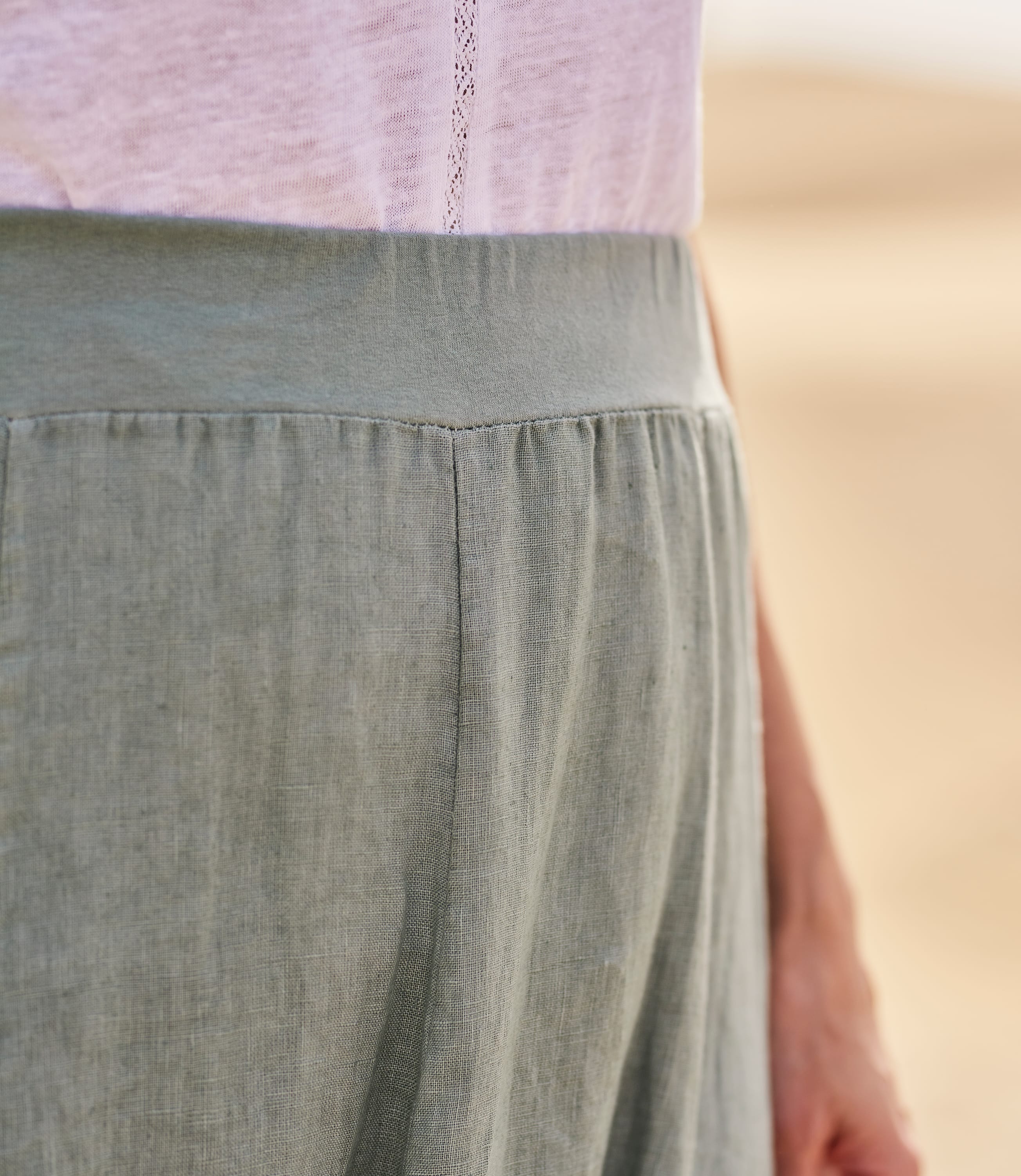 Verdigris Womens Linen Skirt WoolOvers UK