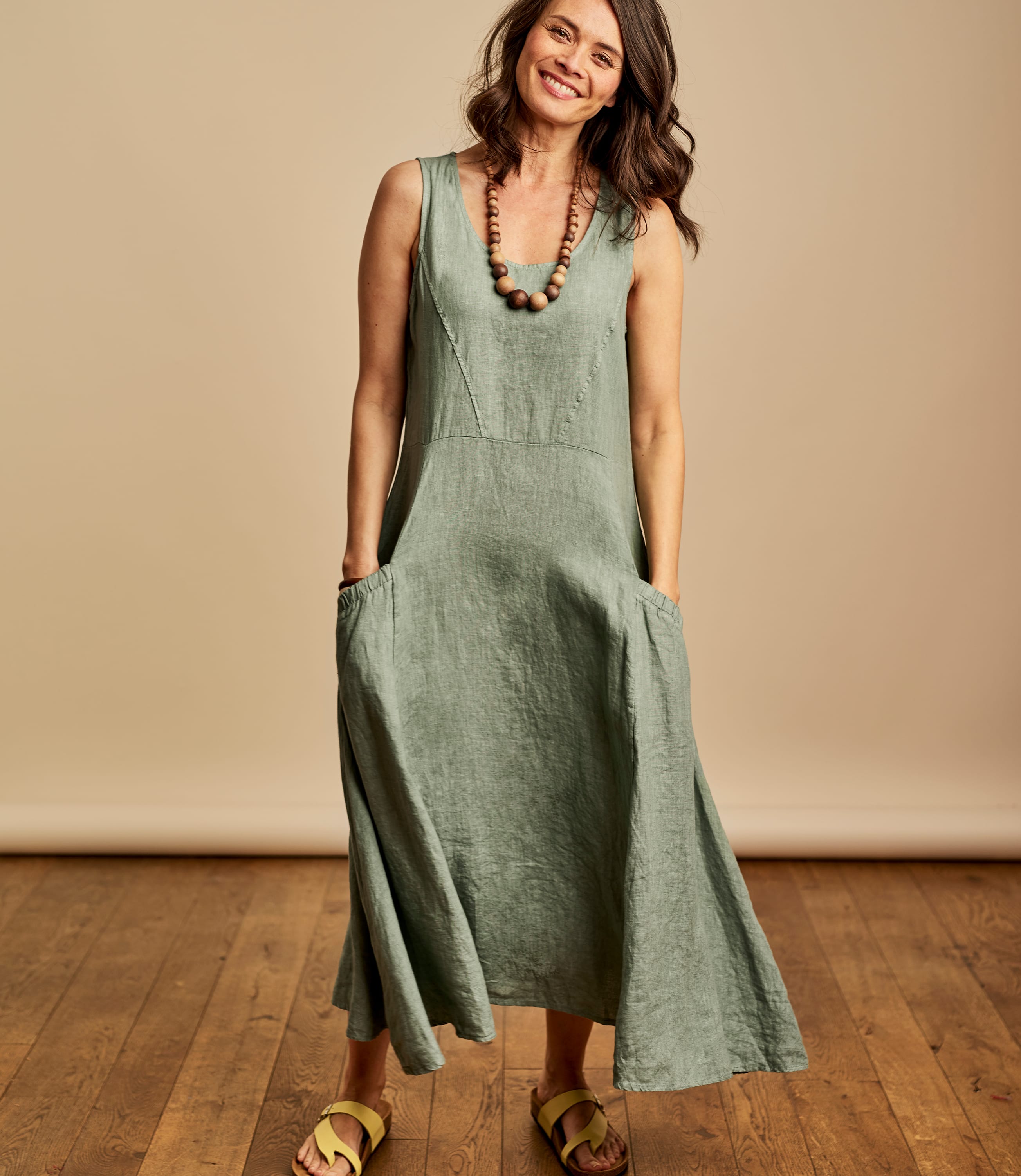 woolovers linen dress