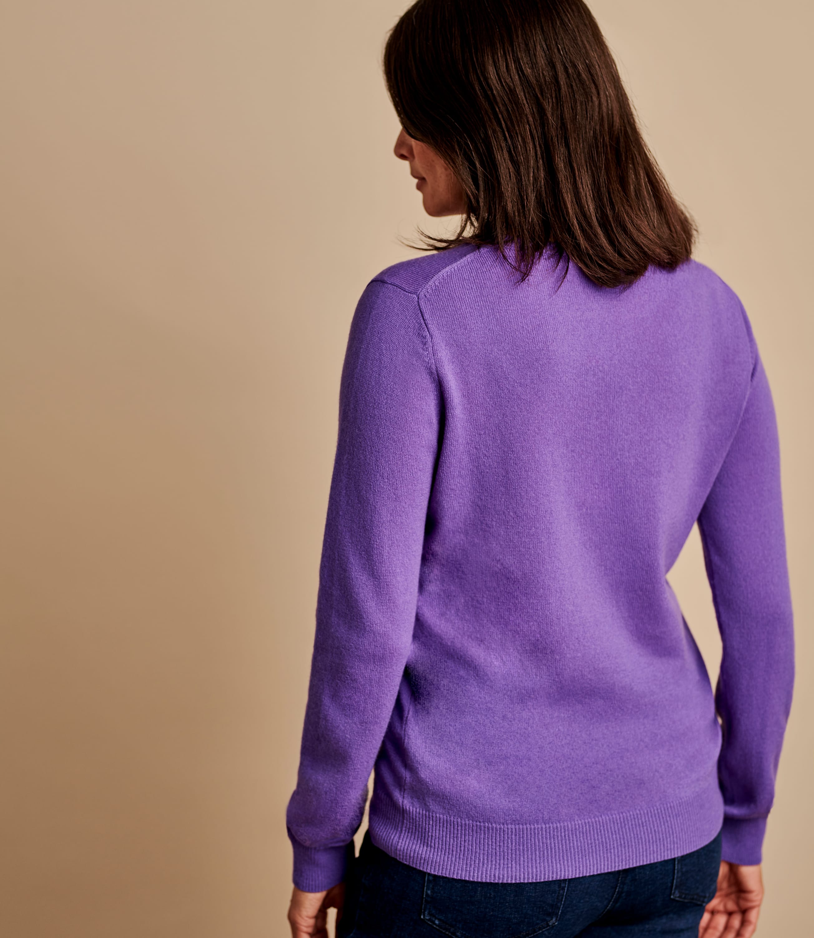 Violet | Cashmere & Merino Crew Neck Knitted Jumper | WoolOvers AU