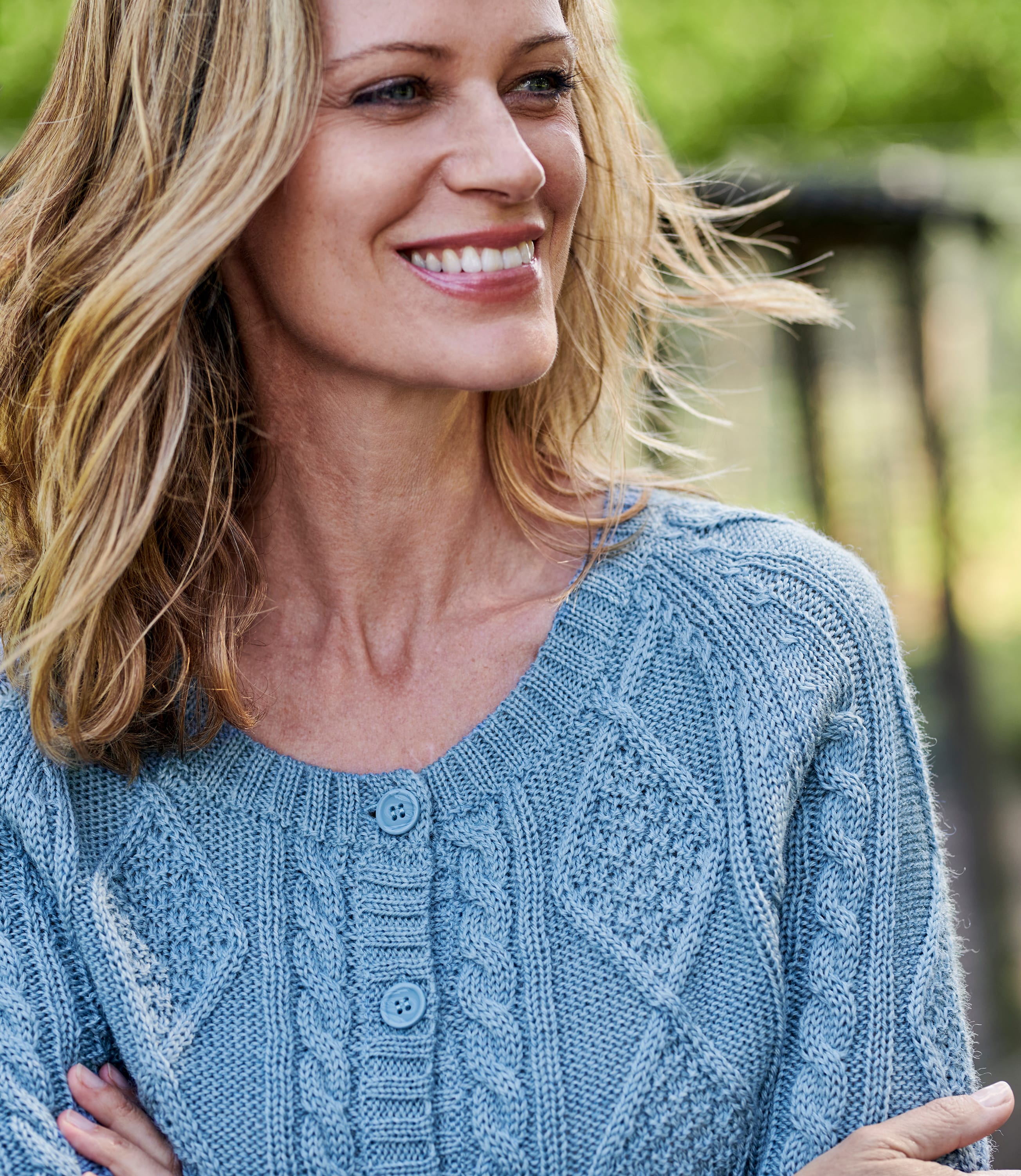 Min?�ral chin?� | Cardigan torsad?� boutonn?� - Femme - Pure Laine | Woolover FR