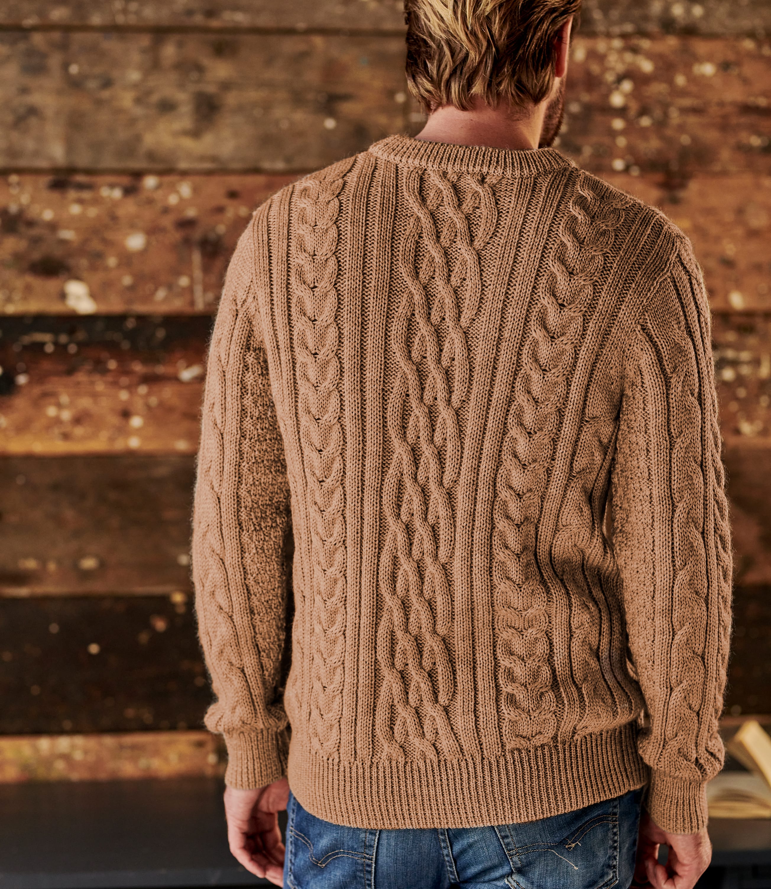 Pull Homme Col Rond COOFANDY - Tricot Torsadé Fin - Slim Fit - Chaud Pour L'hiver - Mélange Laine Douce
