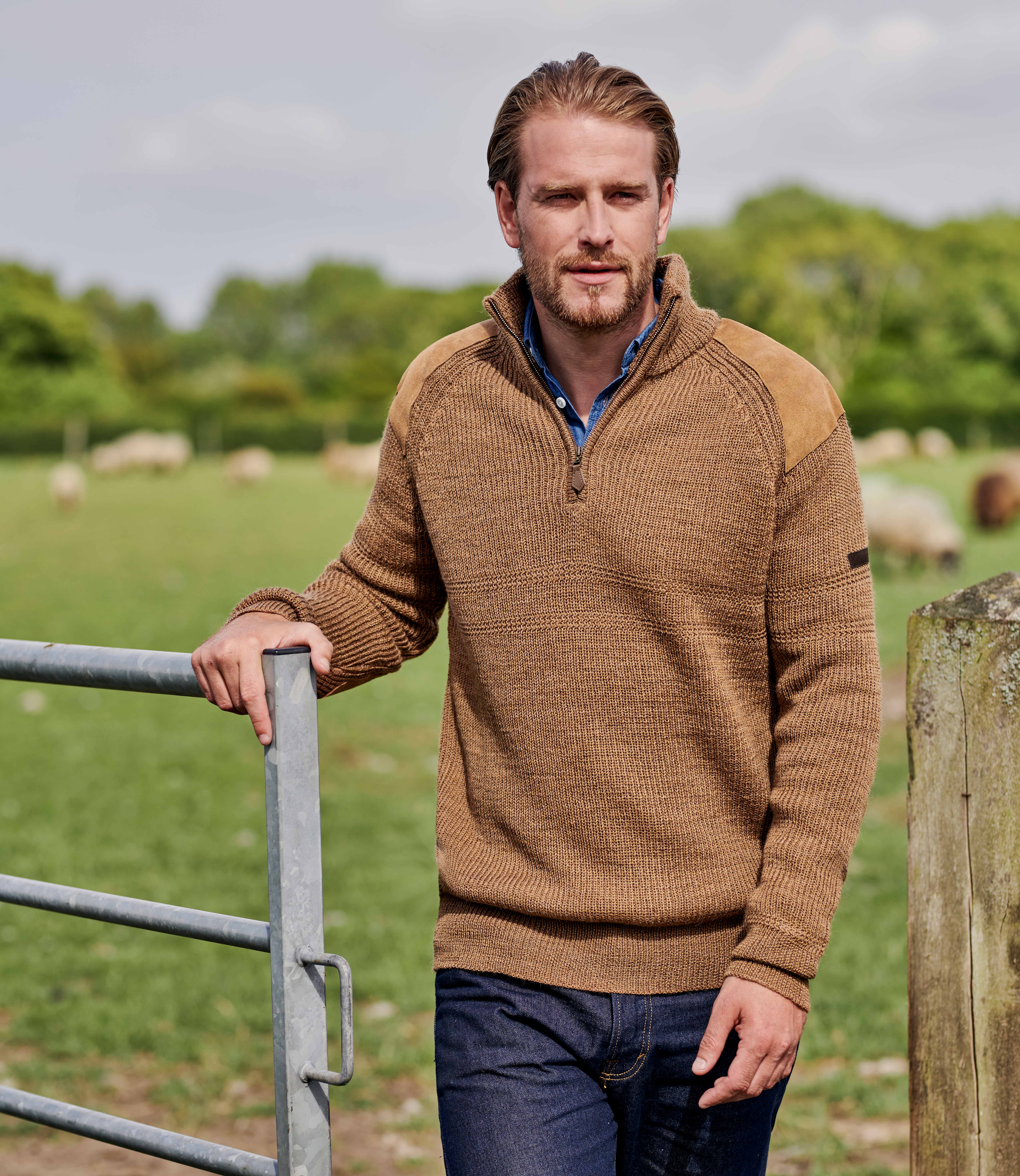 Tawny | 100% Pure Wool Hill Walker Jumper | WoolOvers UK