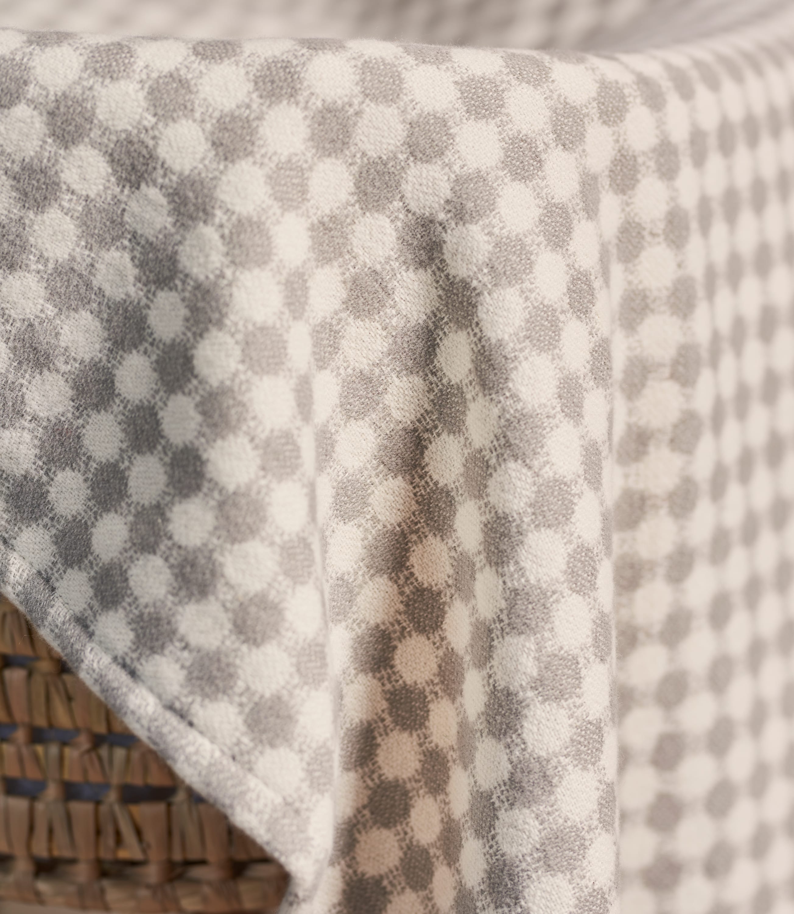 Cloud Grey Cotton Nursery Blanket WoolOvers US