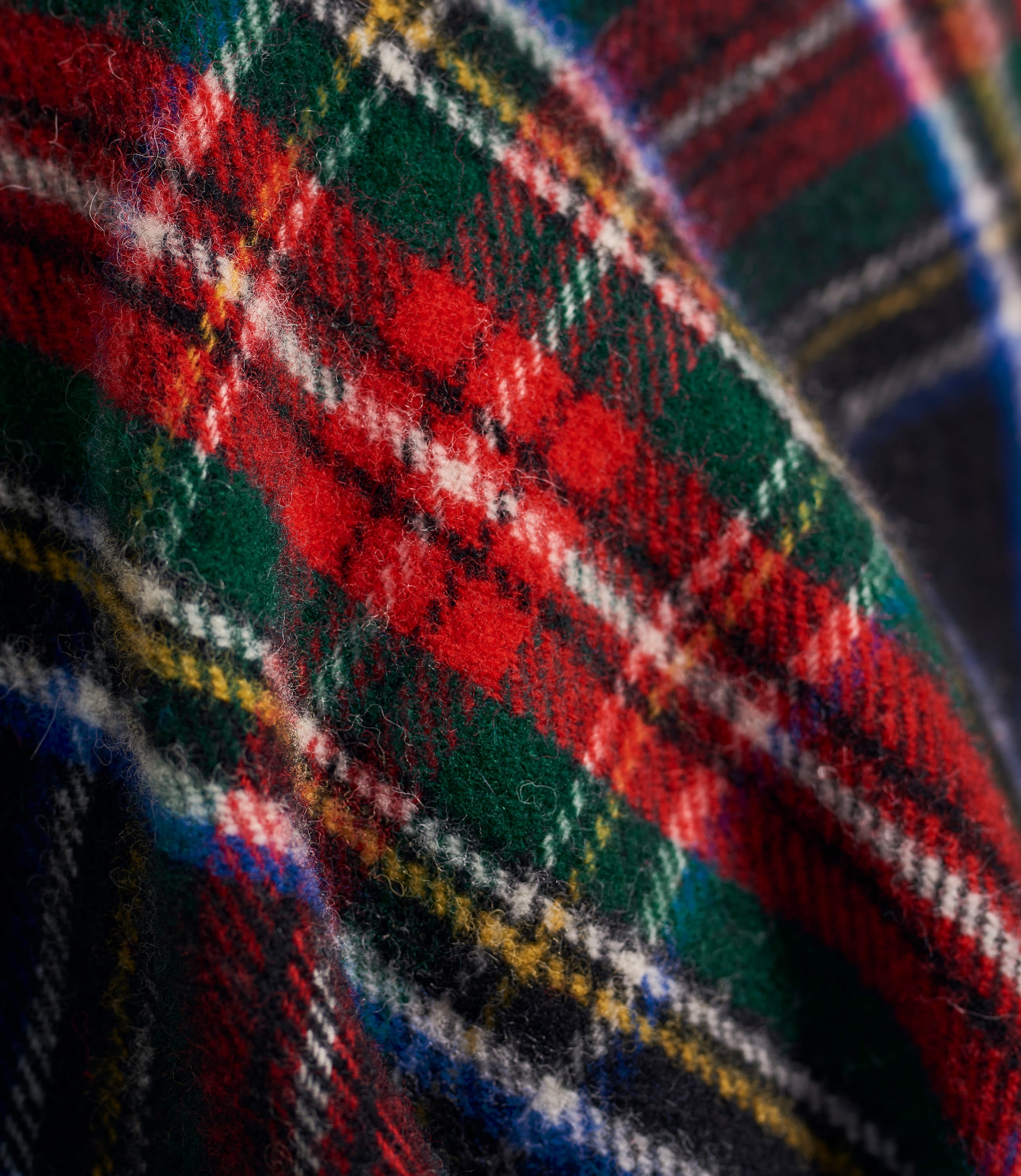Red/Navy Tartan Pure Wool Traditional Pure Wool Throw