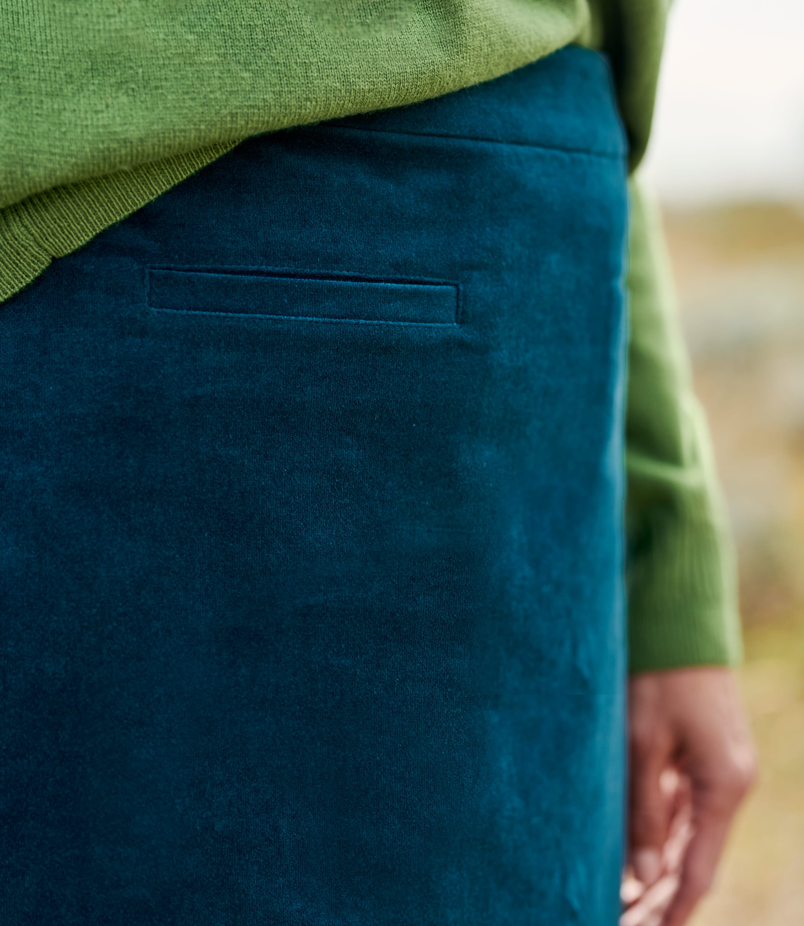 Teal Cut Cord Skirt WoolOvers AU