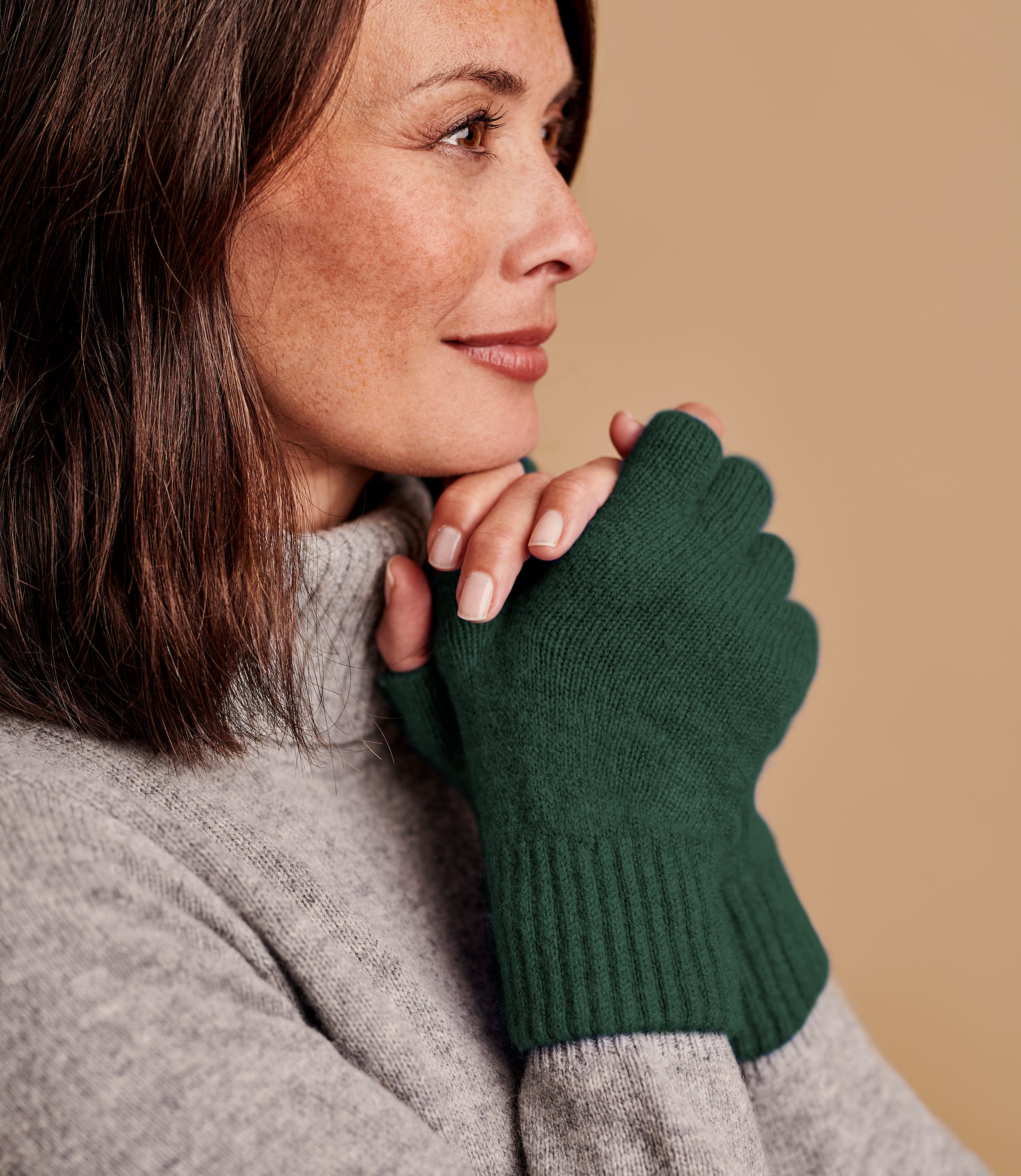 Eden | Womens Lambswool Fingerless Gloves | WoolOvers UK