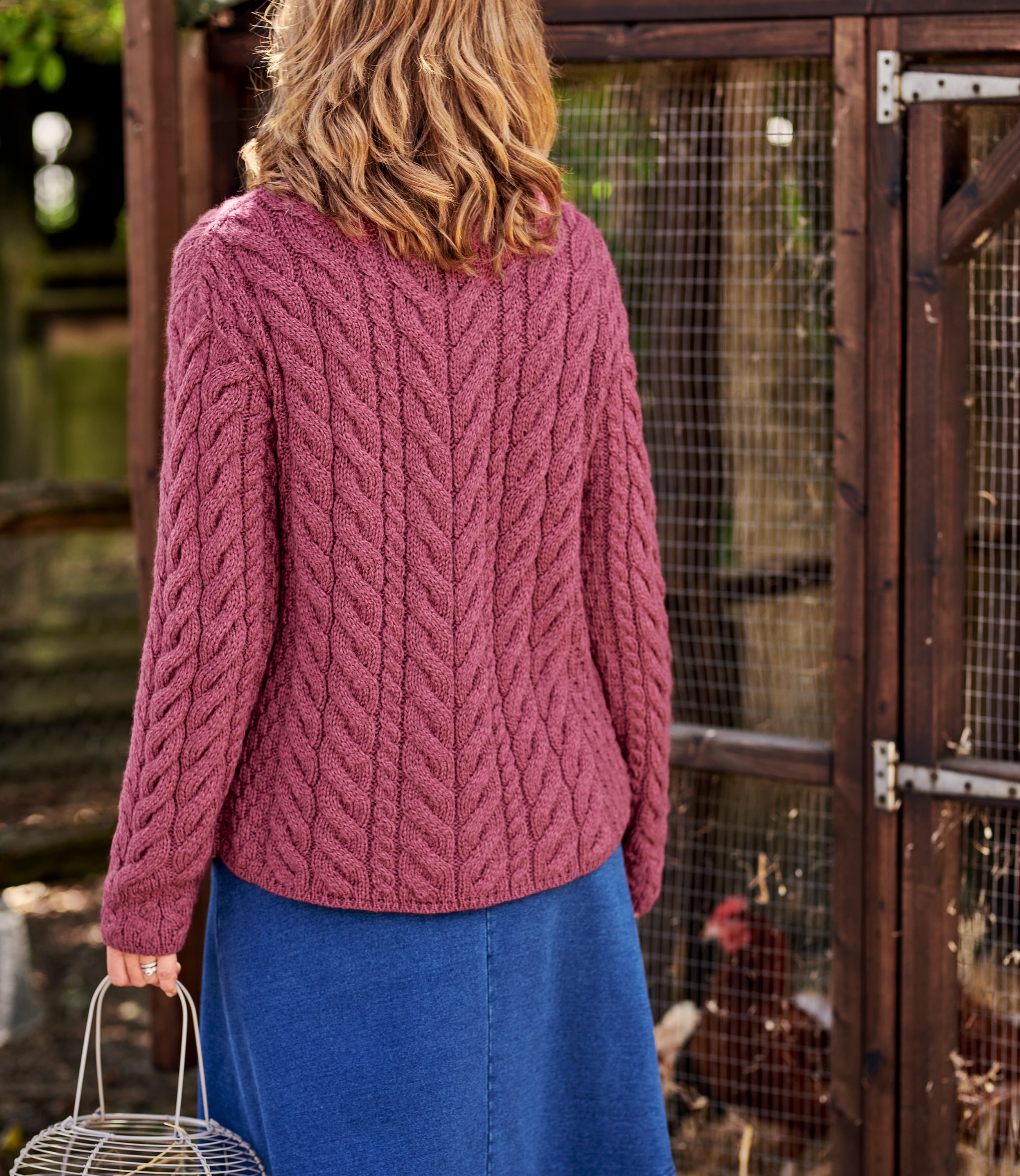 Jam Merino Super Soft Cable Button Cardigan Woolovers Au