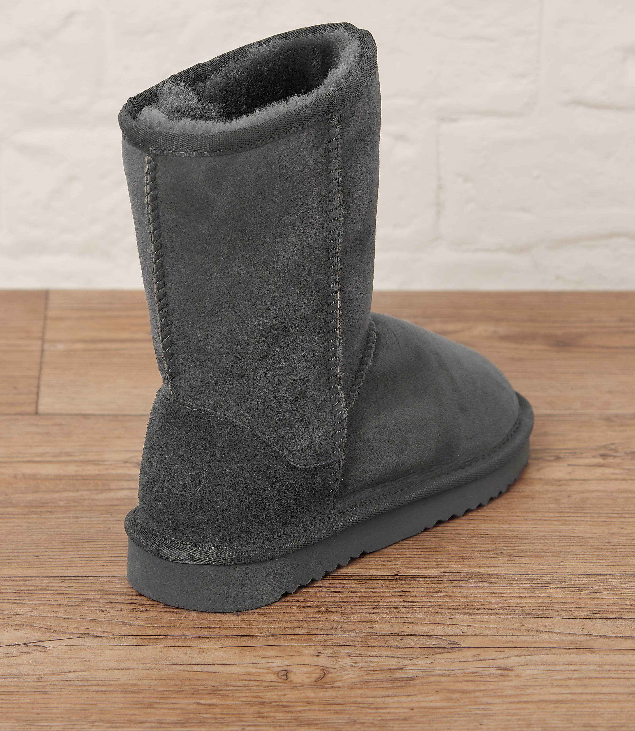 womens grey slipper boots