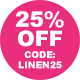25 off linen