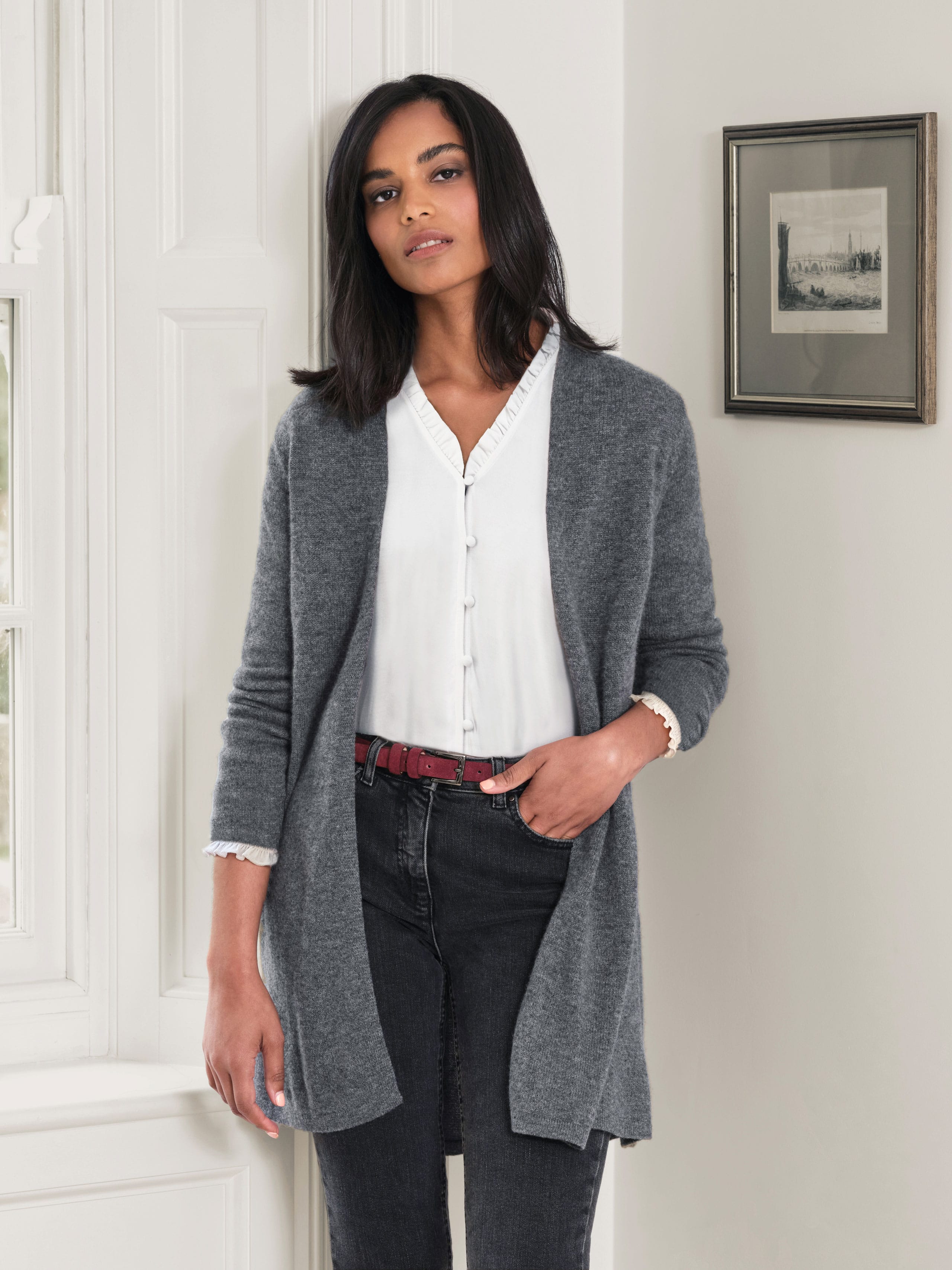 Echo Swing Cardigan, Smoke main image 0