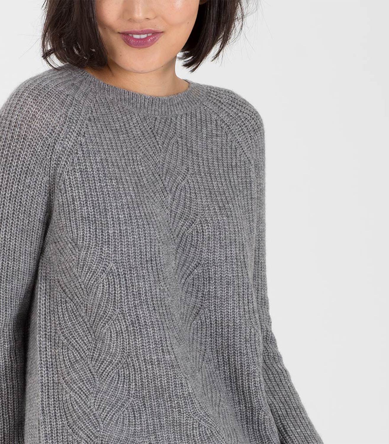 Silber-Grau Meliert | Pullover Mit Zopfmuster Aus Merino- Und ...