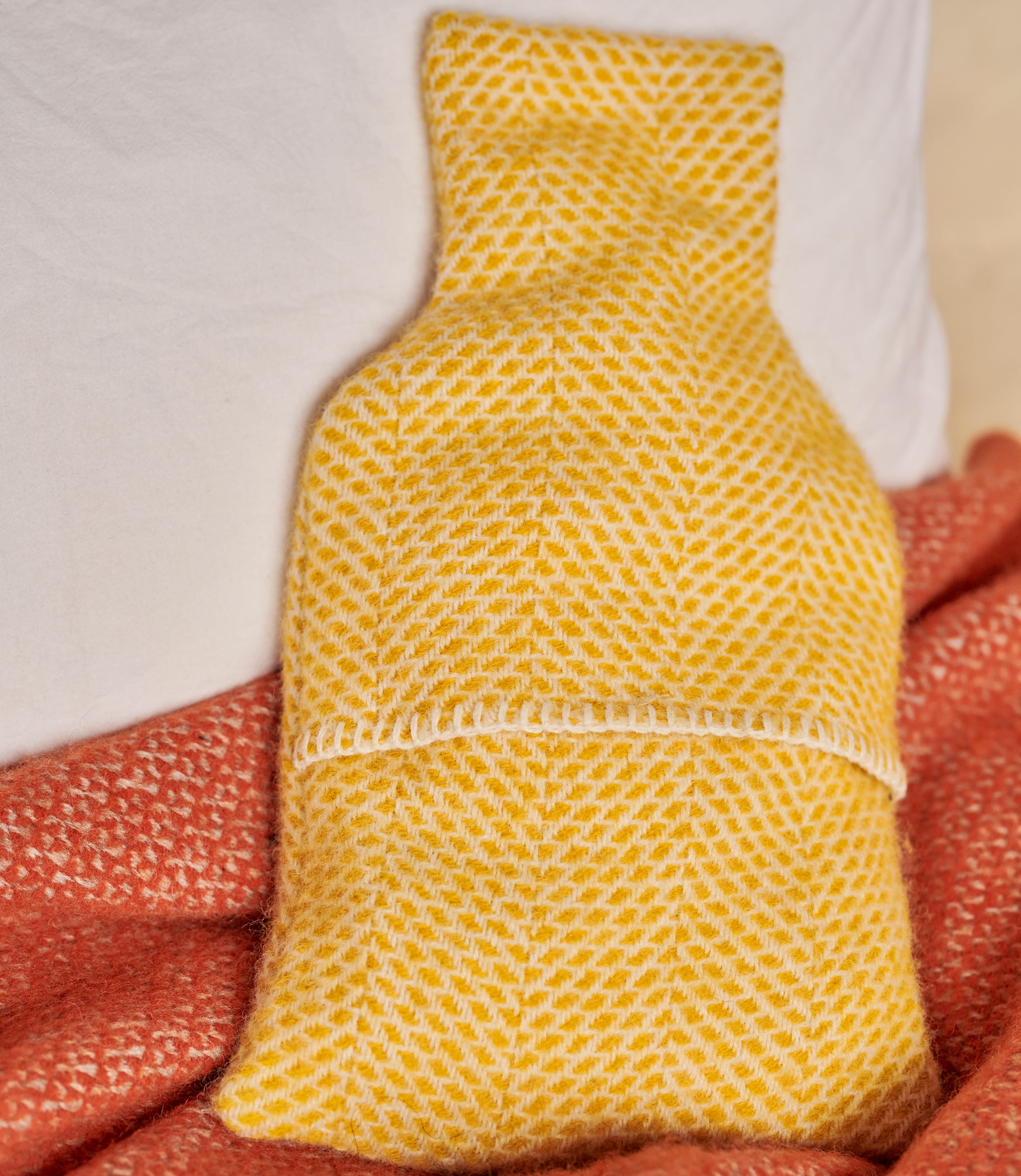 Yellow Hot Water Bottle Cover WoolOvers US