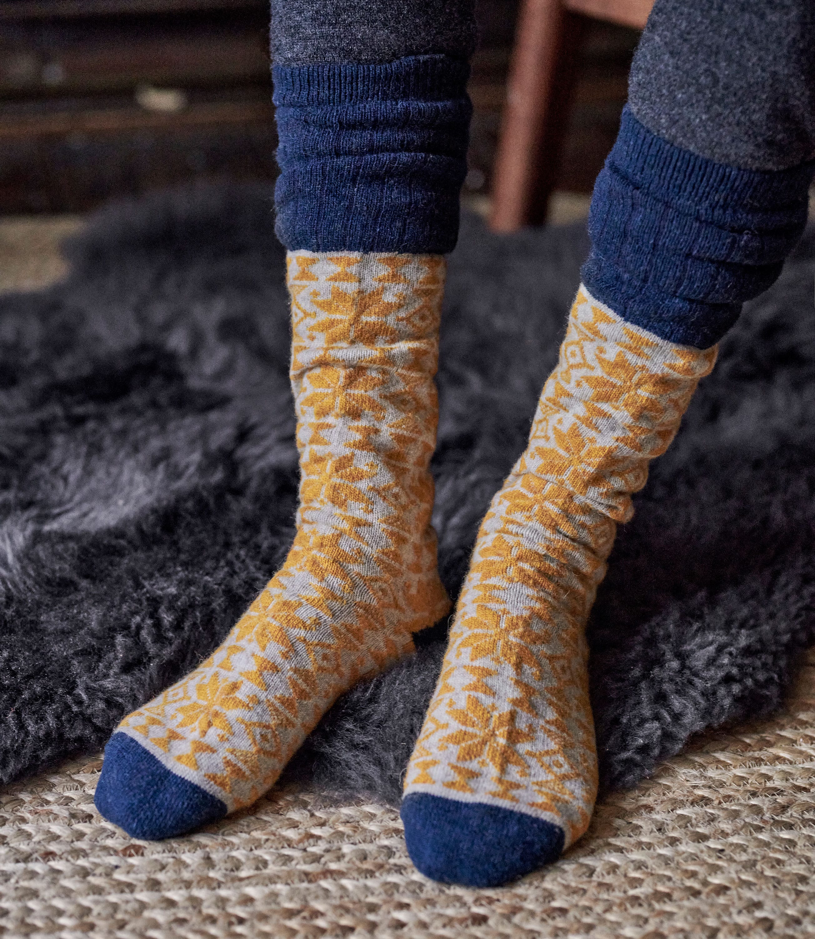 Ginger Womens Fairisle Lambswool Sock WoolOvers US