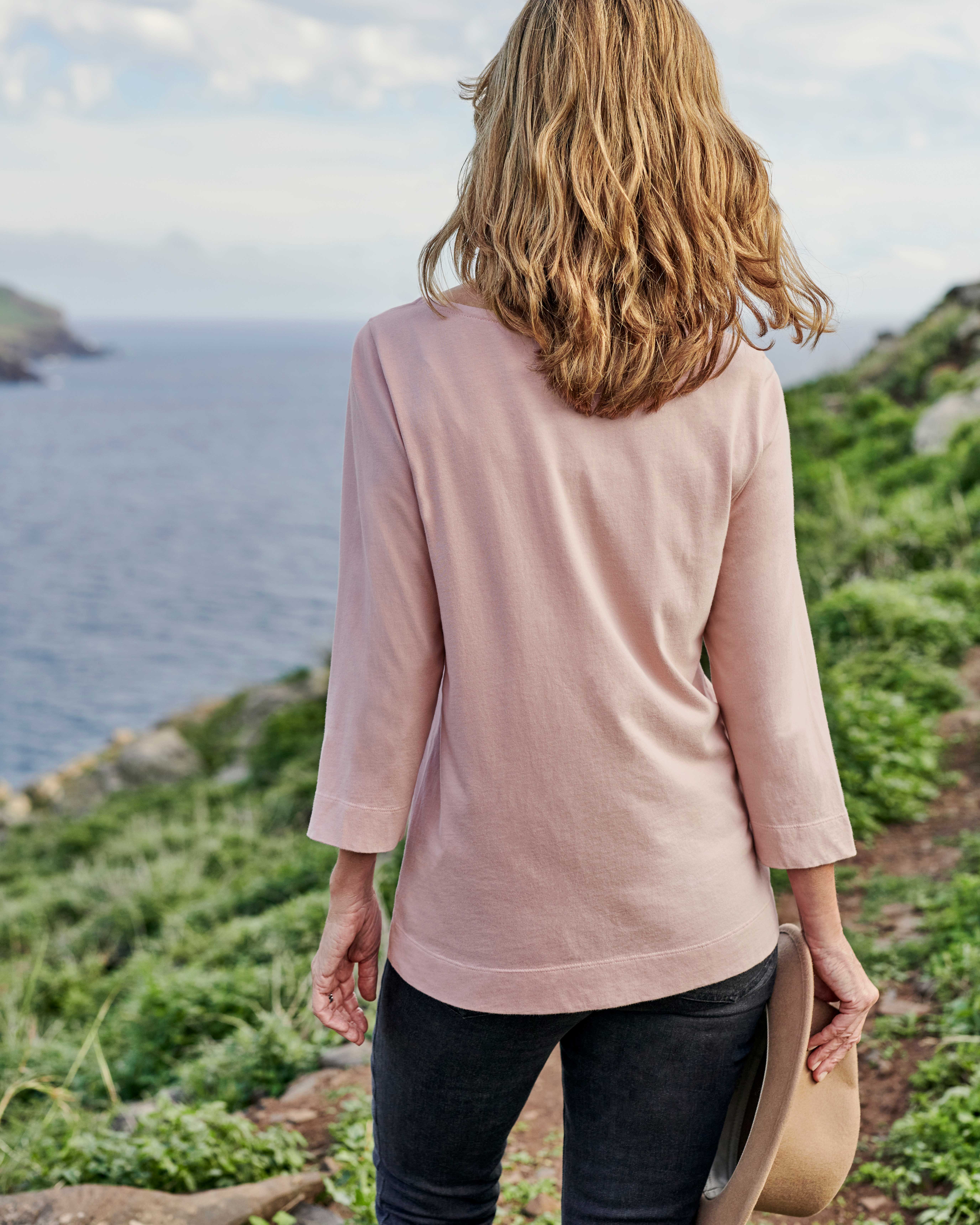 Cameo Pink Organic Cotton Top WoolOvers UK