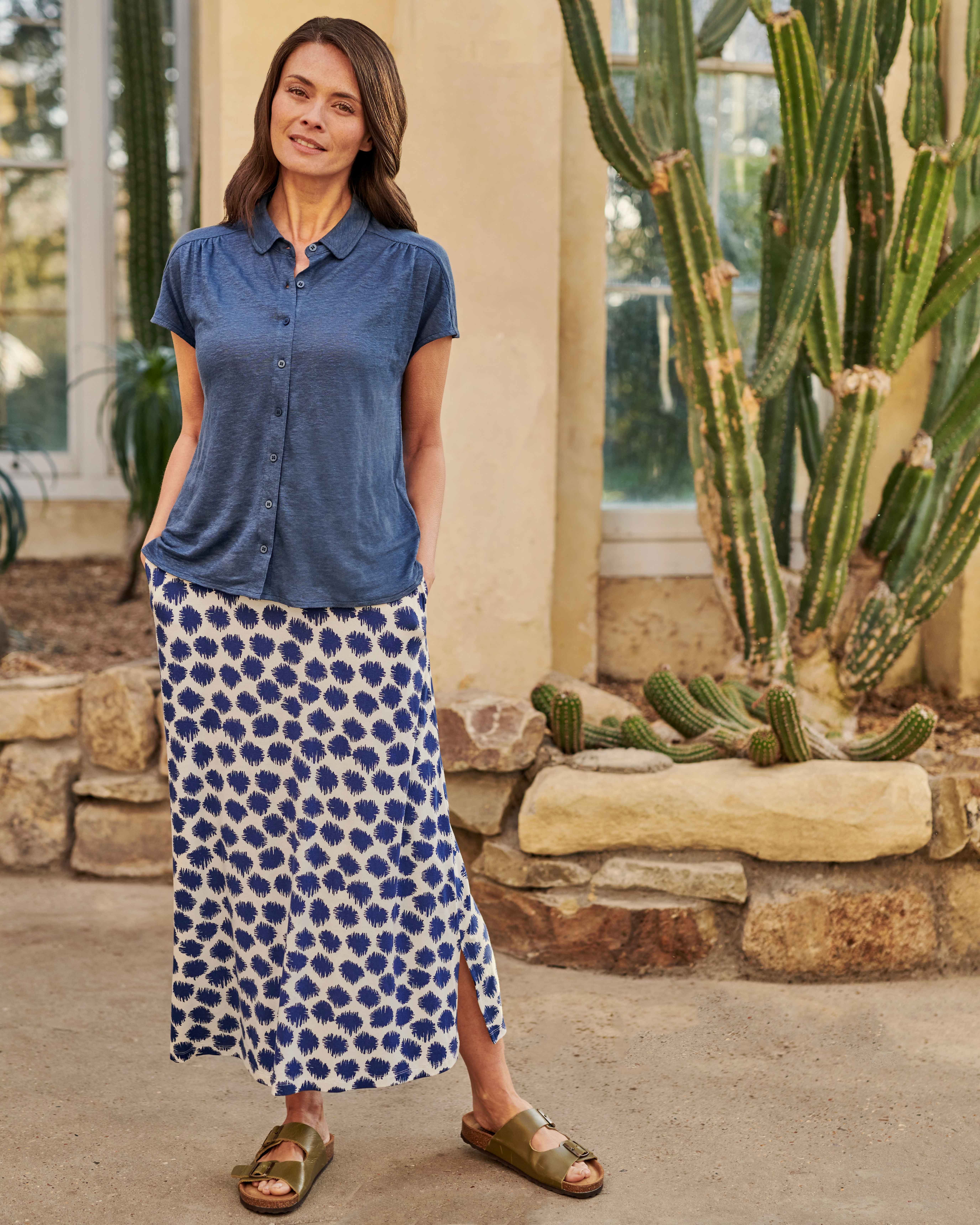 Ikat Spot | Pocket Maxi Skirt | WoolOvers AU