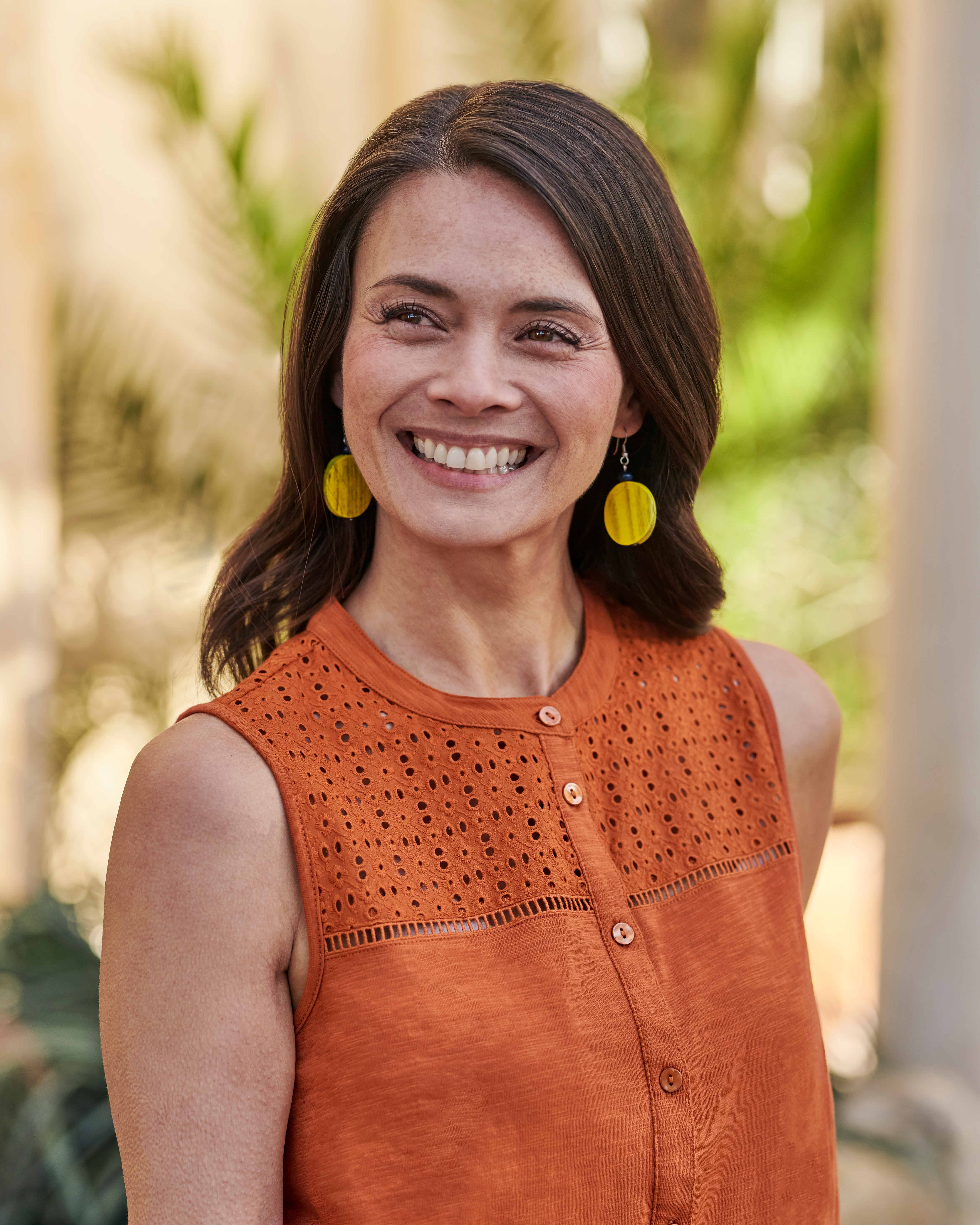 Rust Sleeveless Jersey Shirt WoolOvers UK