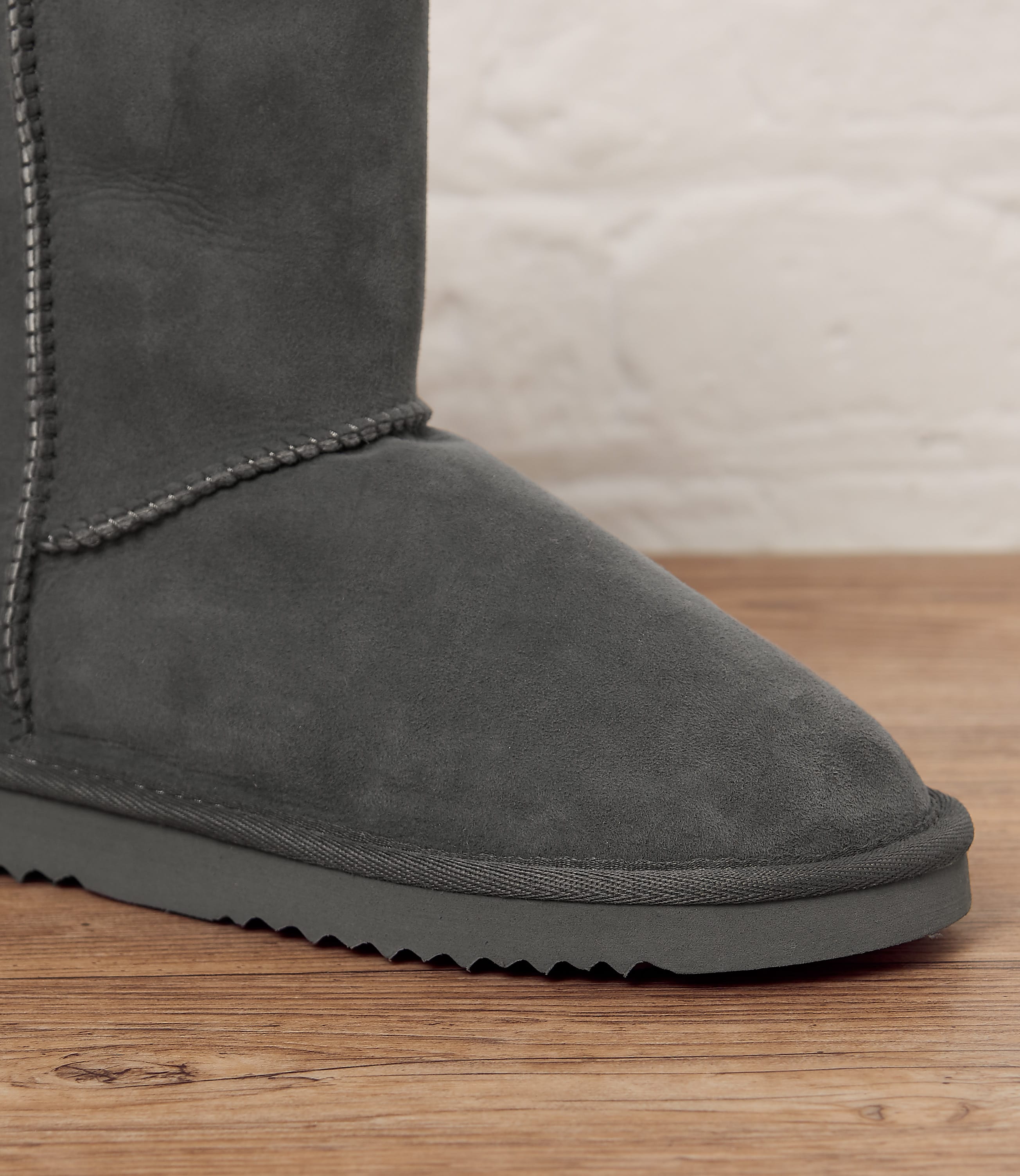 Grey | Womens Sheepskin Slipper Boots | WoolOvers AU