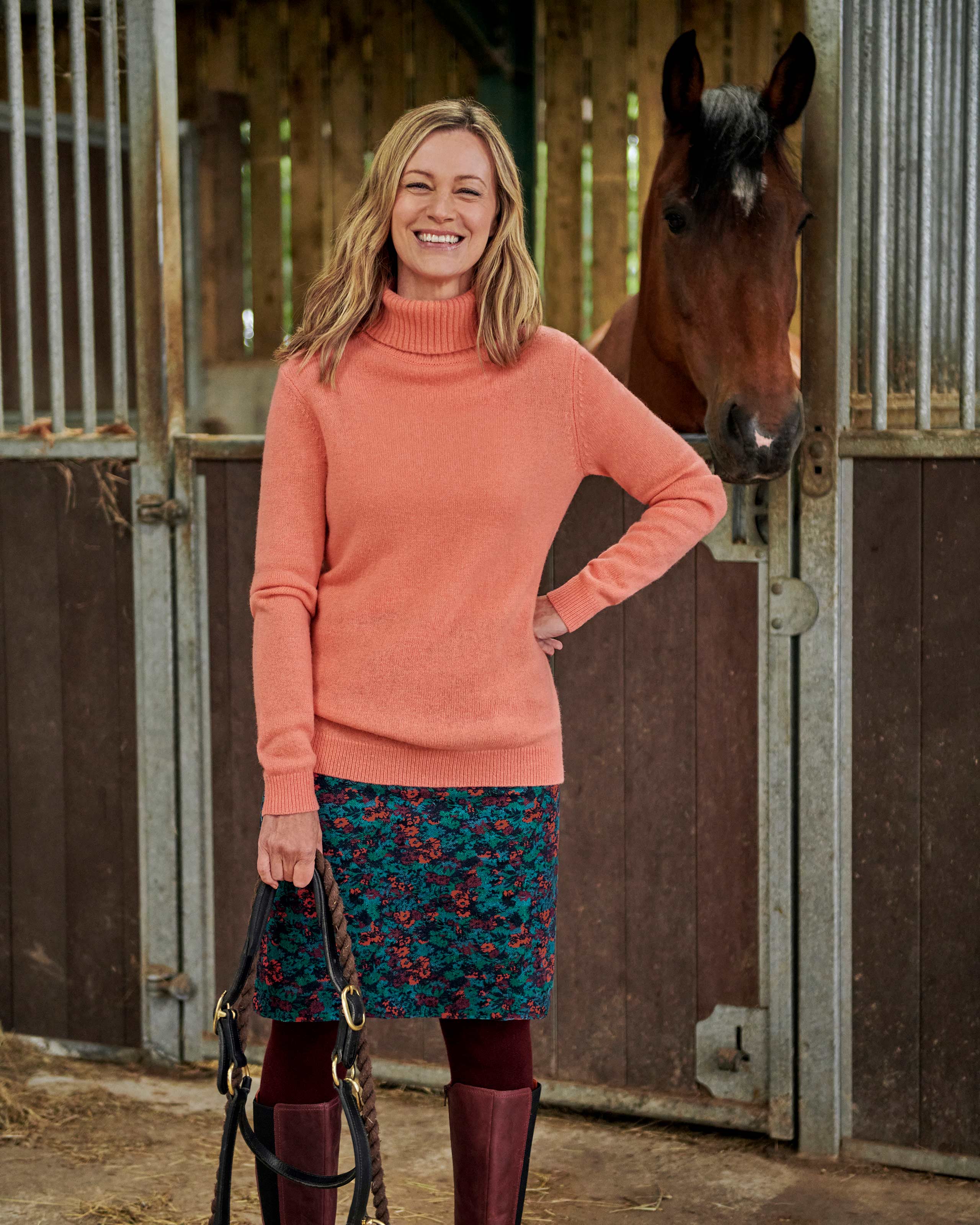 Wool Zip Up Polo Women