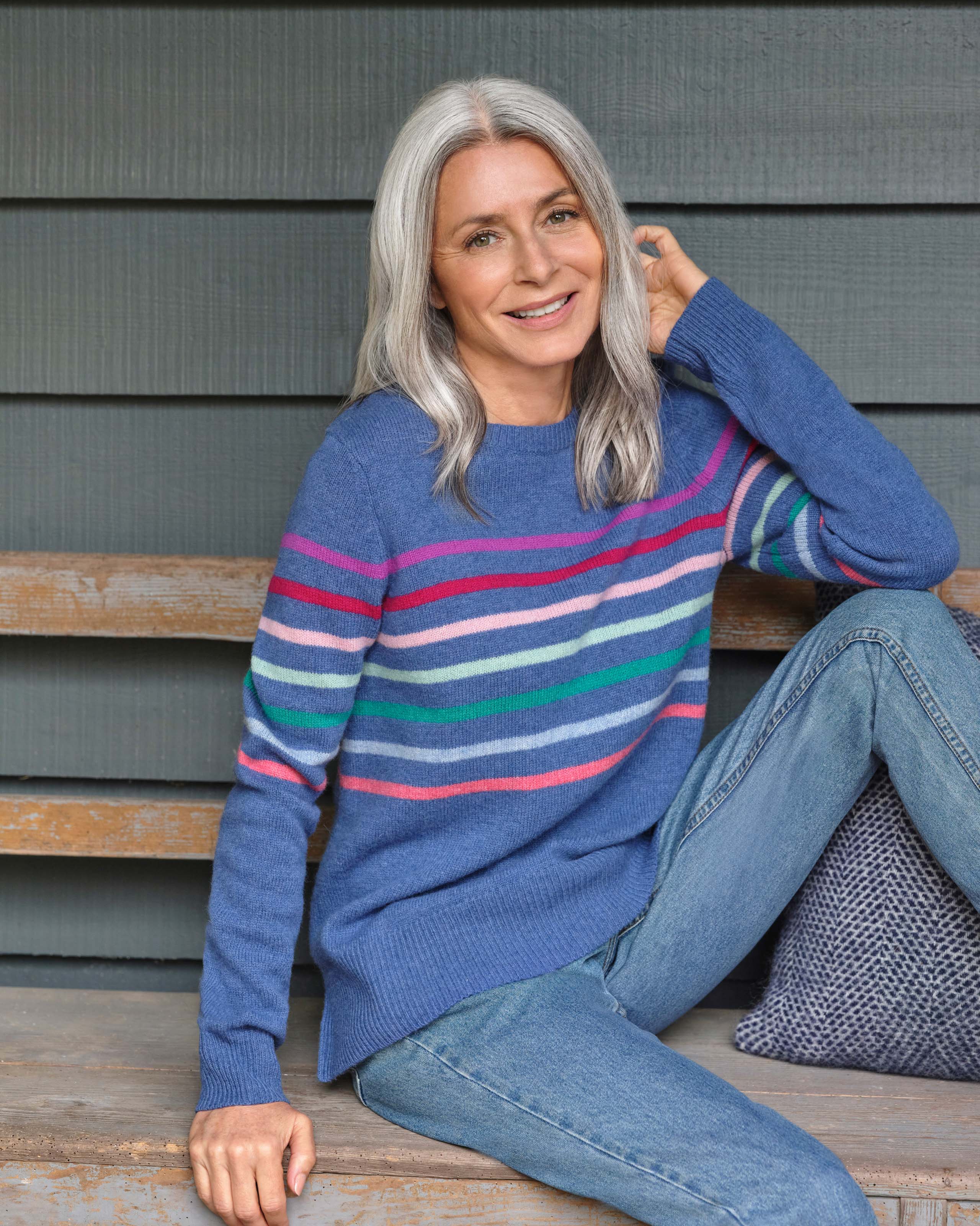 Mixed Long Sleeve Pullover main image 1