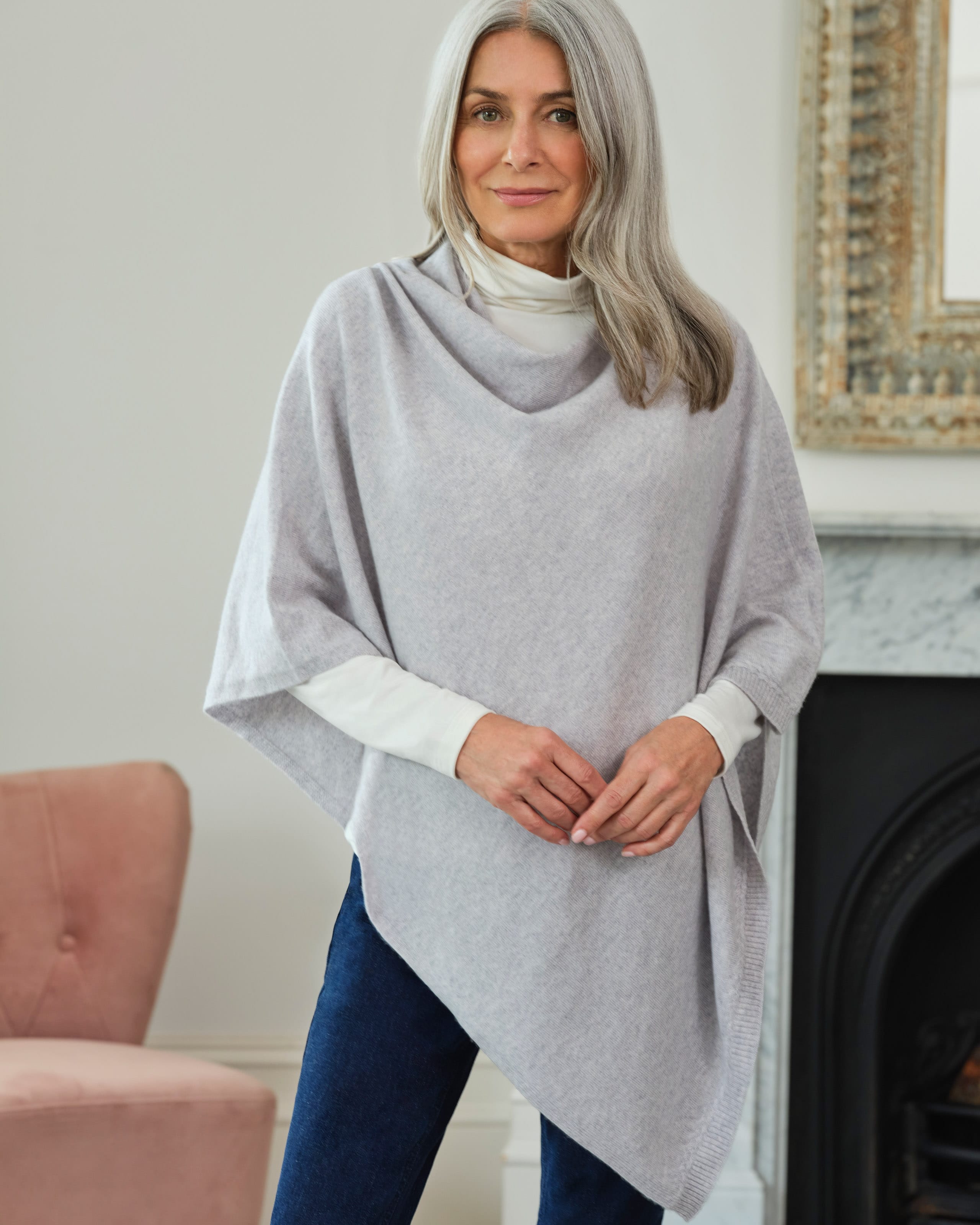 Womens Ponchos & Wraps Cashmere & Wool WoolOvers UK