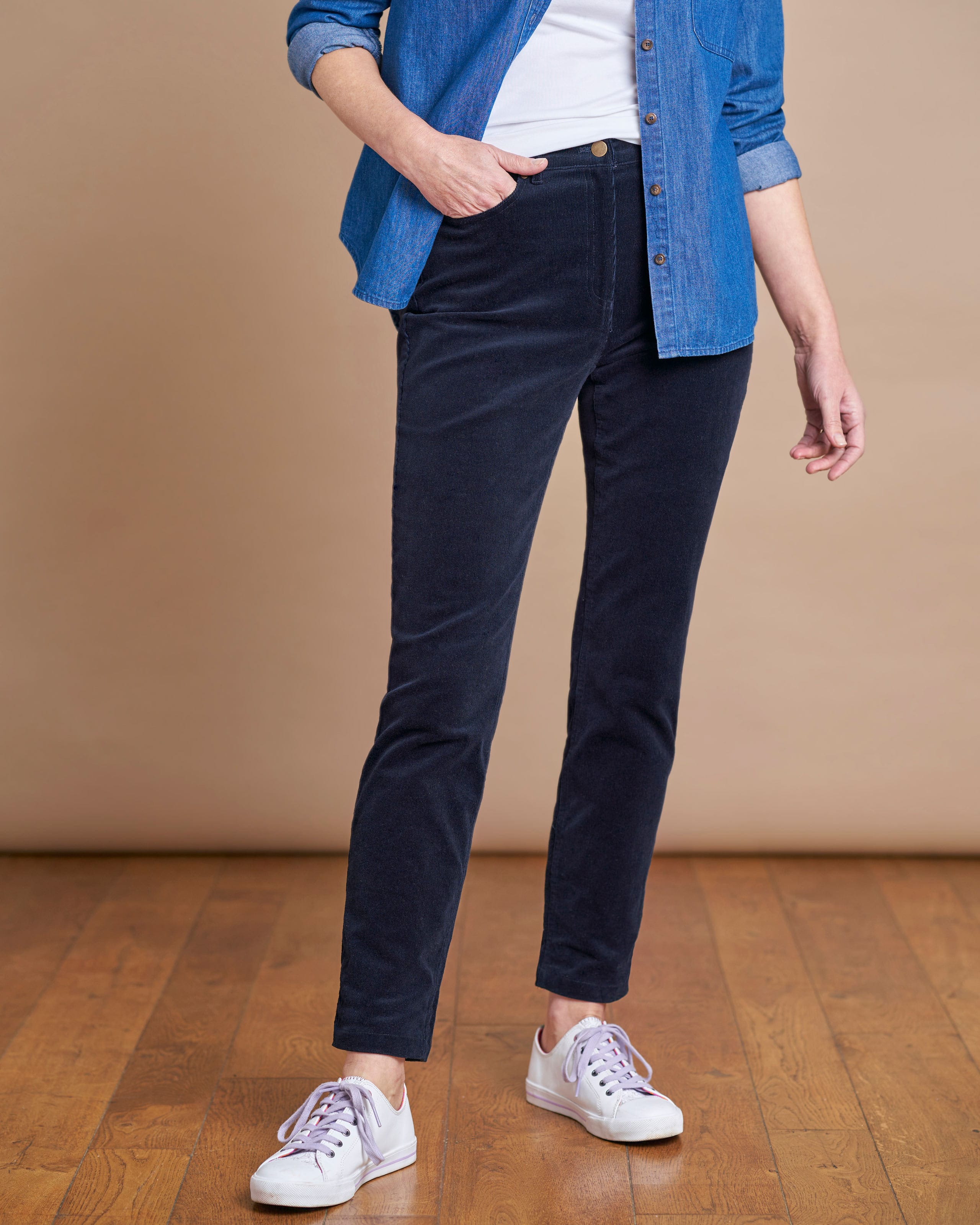 Navy Organic Cotton Cord Jeans WoolOvers AU