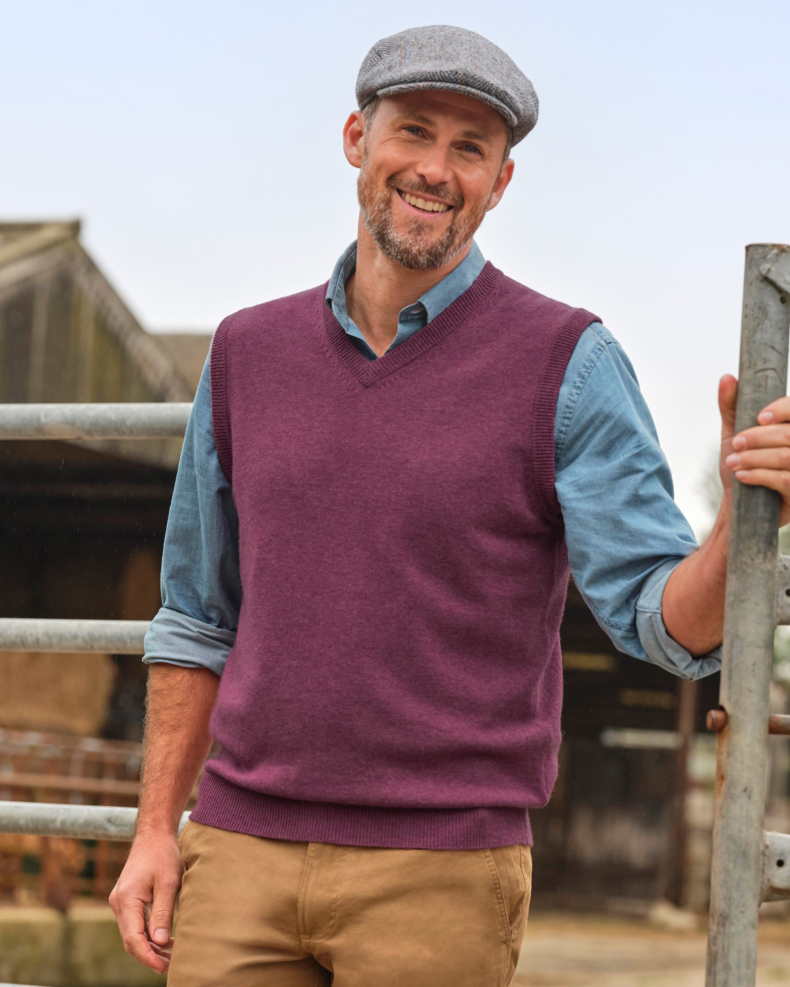 Mens Sleeveless Jumpers Cardigans & Slipovers | WoolOvers UK