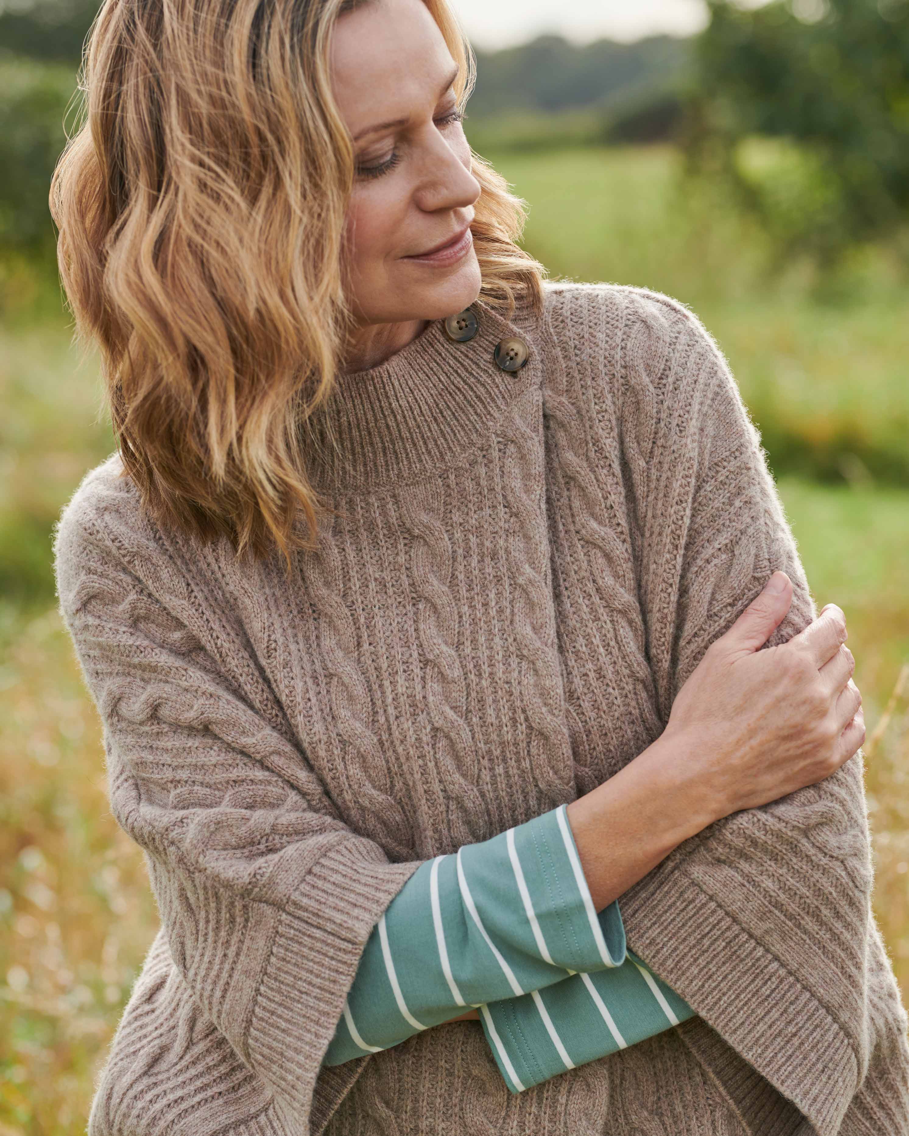 Women's Ponchos Natural Women's Wraps WoolOvers AU