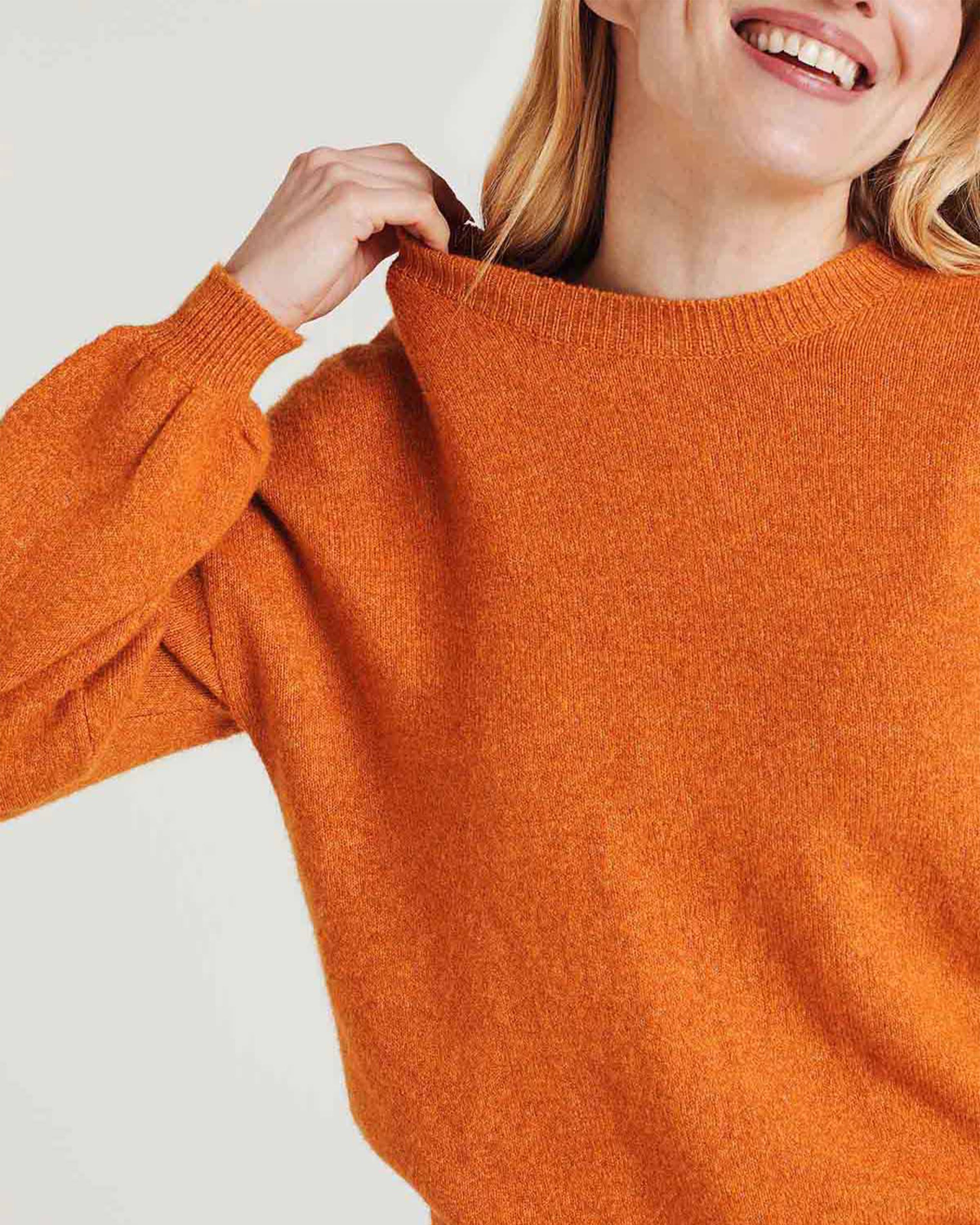 Muscovado Brown Lucille Fluffy Balloon Sleeve Jumper WoolOvers UK